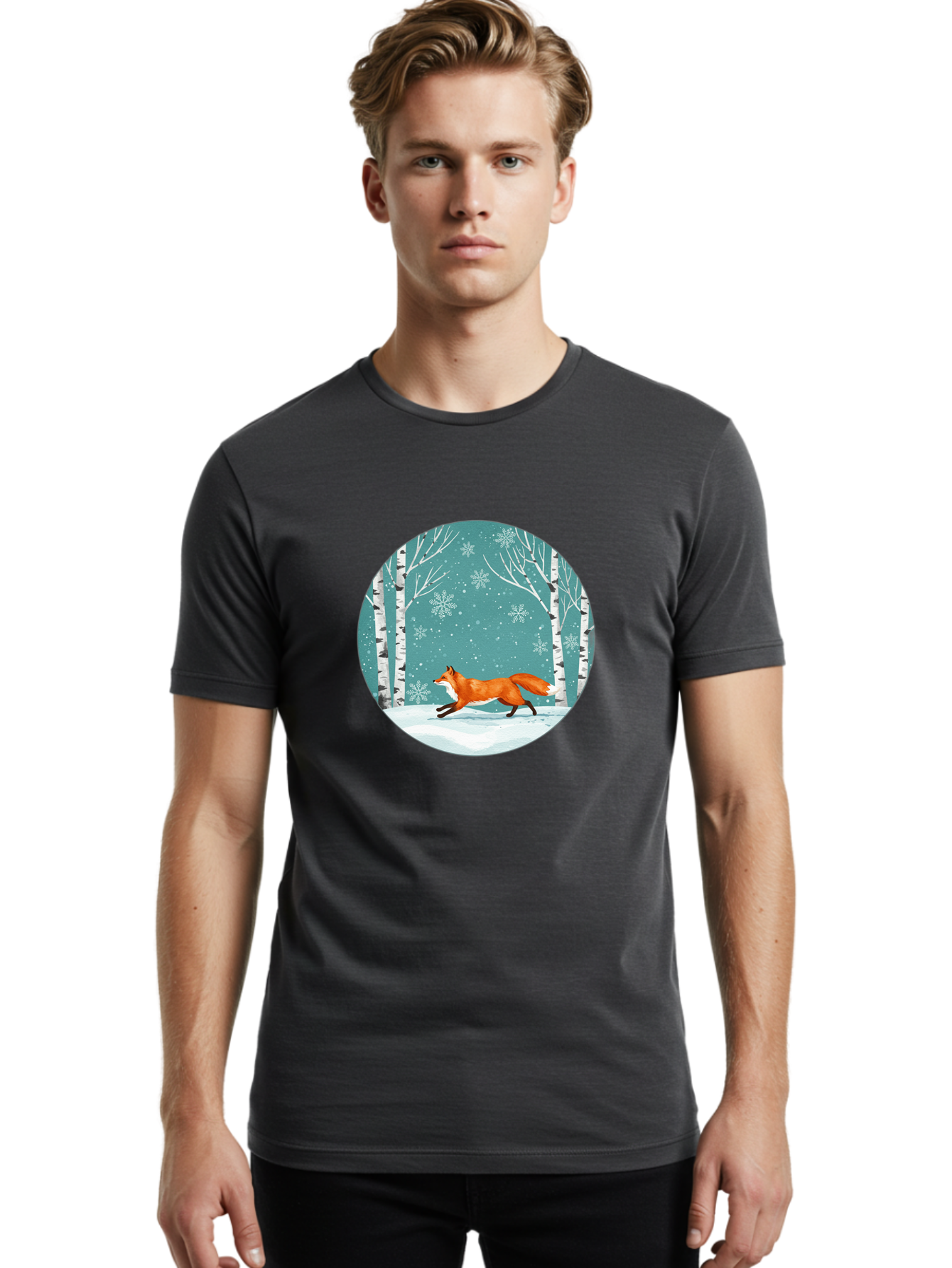 Running-Fox Men'S Graphic Tee, 100% Cotton, Comfortable Casual Summer Wear, Machine Washable, Vintage Camera, Old Camera, Antique Camera, Black Camera, Classic Photography, Photography Equipment, Nostalgic Device, Film Camera, Camera Art Baf493