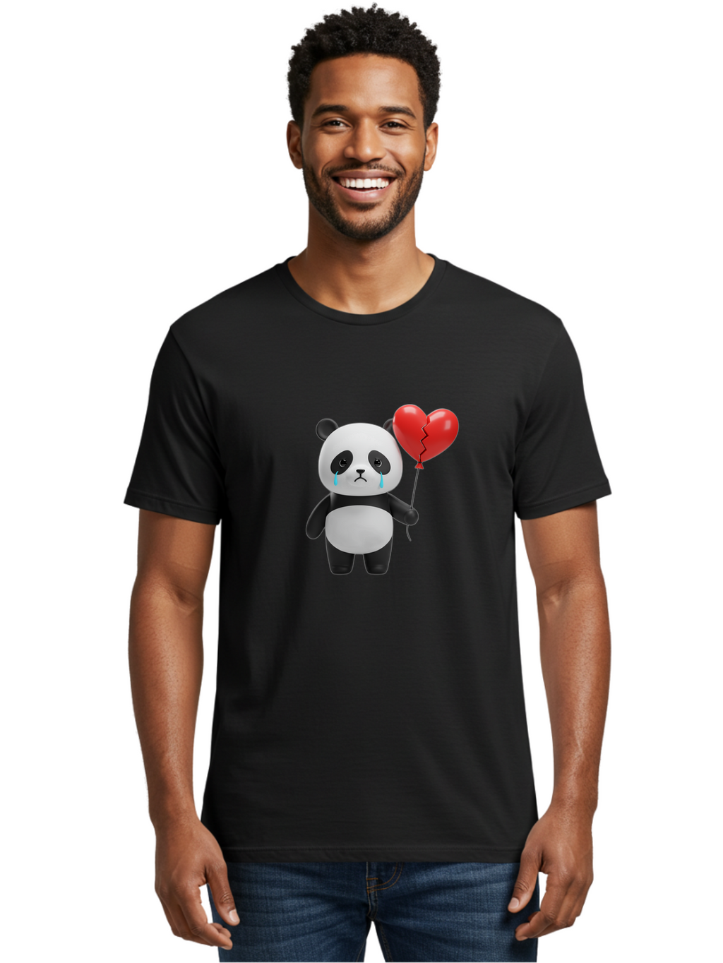 Sad-Panda-1 Men'S Graphic Tee, 100% Cotton, Comfortable Casual Summer Wear, Machine Washable, Vintage Camera, Old Camera, Antique Camera, Black Camera, Classic Photography, Photography Equipment, Nostalgic Device, Film Camera, Camera Art Baf496