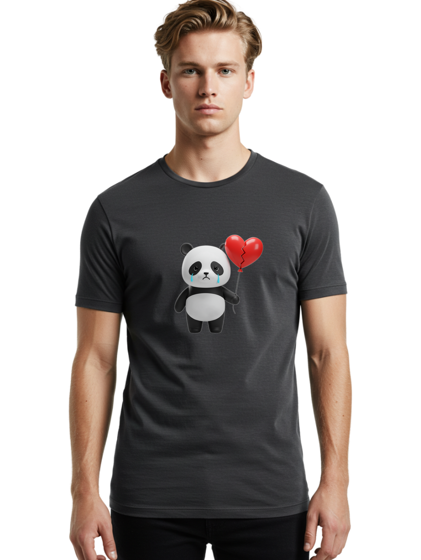 Sad-Panda-1 Men'S Graphic Tee, 100% Cotton, Comfortable Casual Summer Wear, Machine Washable, Vintage Camera, Old Camera, Antique Camera, Black Camera, Classic Photography, Photography Equipment, Nostalgic Device, Film Camera, Camera Art Baf496