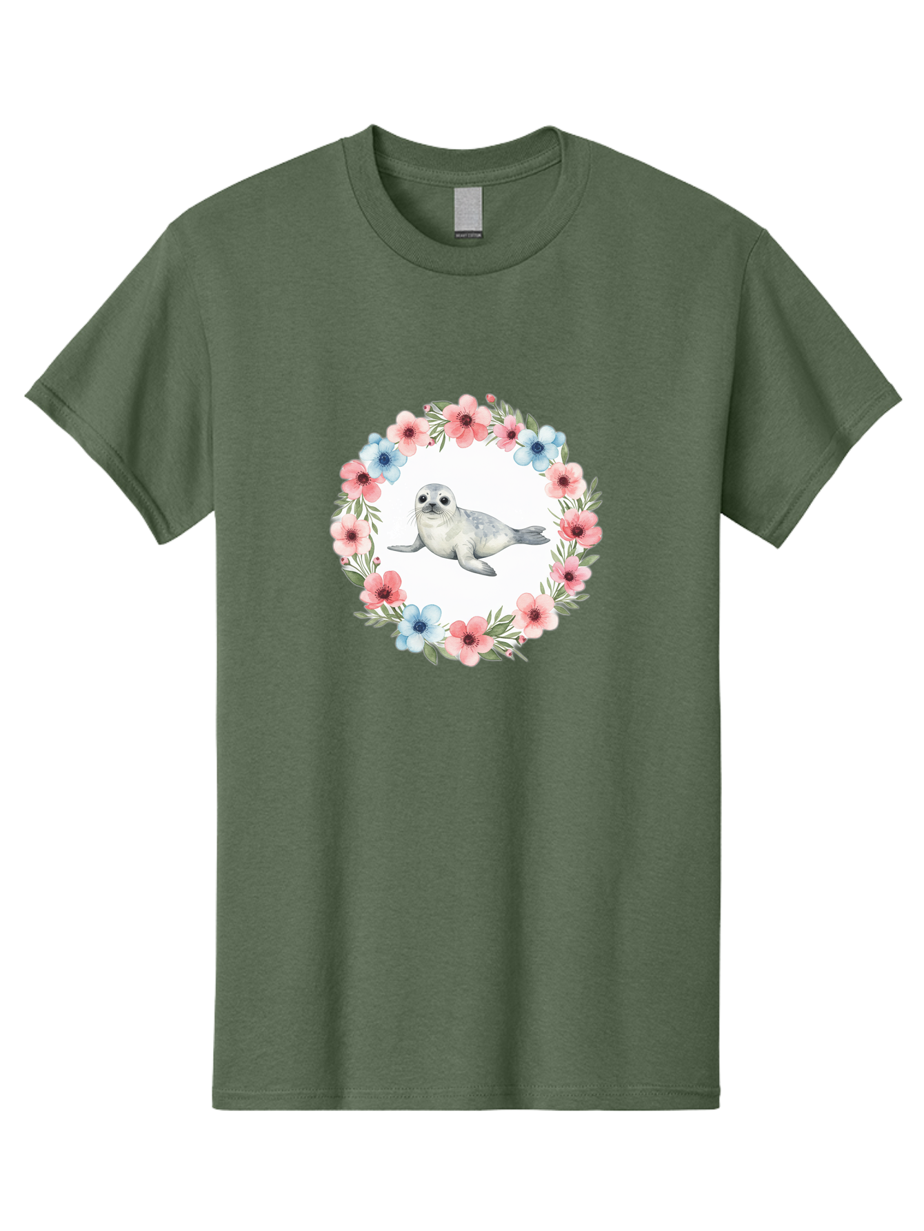 Seal-Floral-Wreath Men'S Graphic Tee, 100% Cotton, Comfortable Casual Summer Wear, Machine Washable, Vintage Camera, Old Camera, Antique Camera, Black Camera, Classic Photography, Photography Equipment, Nostalgic Device, Film Camera, Baf501