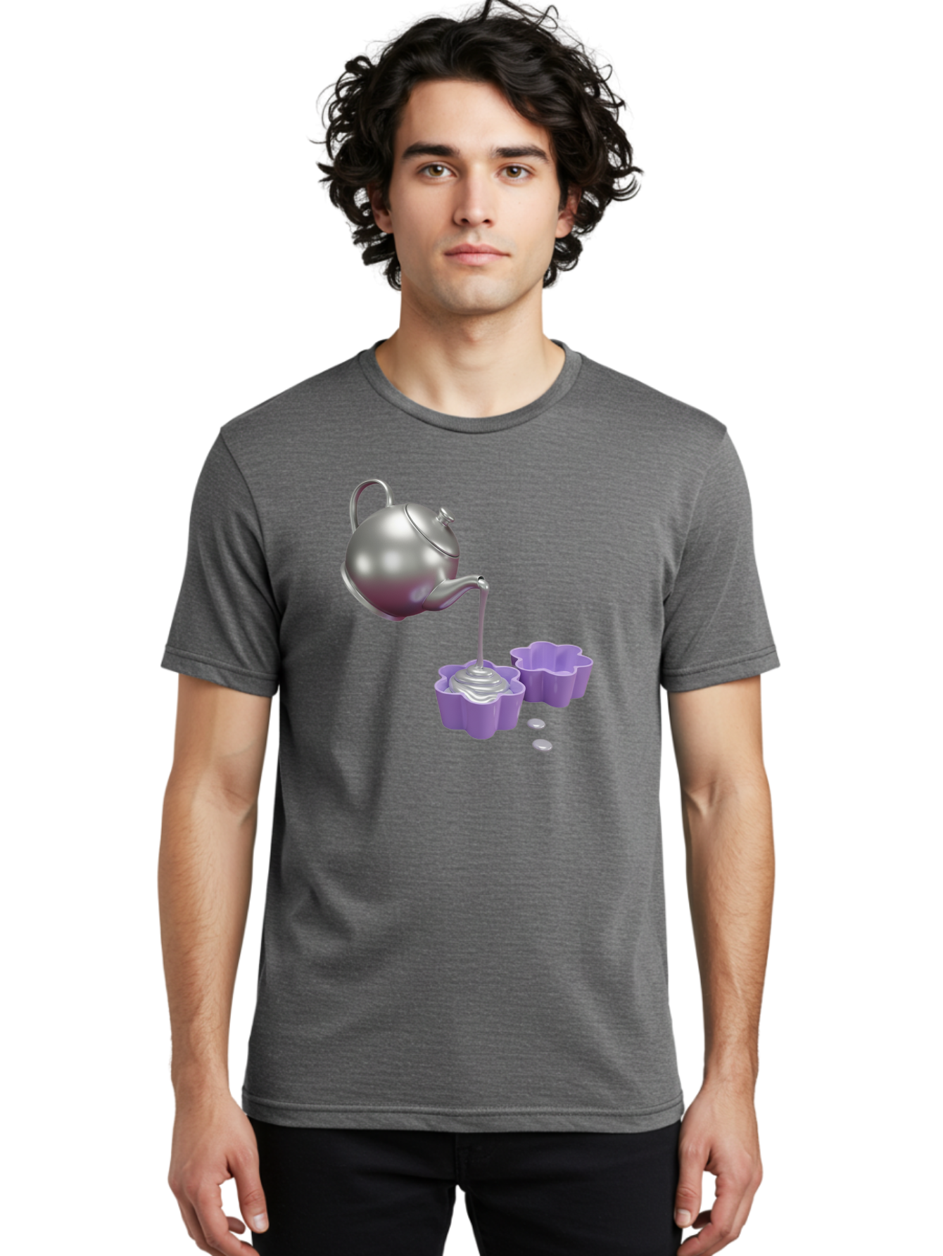 Silver-Teapot-Pouring Men'S Graphic Tee, 100% Cotton, Comfortable Casual Summer Wear, Machine Washable, Vintage Camera, Old Camera, Antique Camera, Black Camera, Classic Photography, Photography Equipment, Nostalgic Device, Film Camera, Baf506