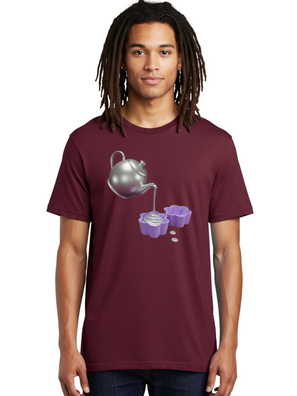 Silver-Teapot-Pouring Men'S Graphic Tee, 100% Cotton, Comfortable Casual Summer Wear, Machine Washable, Vintage Camera, Old Camera, Antique Camera, Black Camera, Classic Photography, Photography Equipment, Nostalgic Device, Film Camera, Baf506
