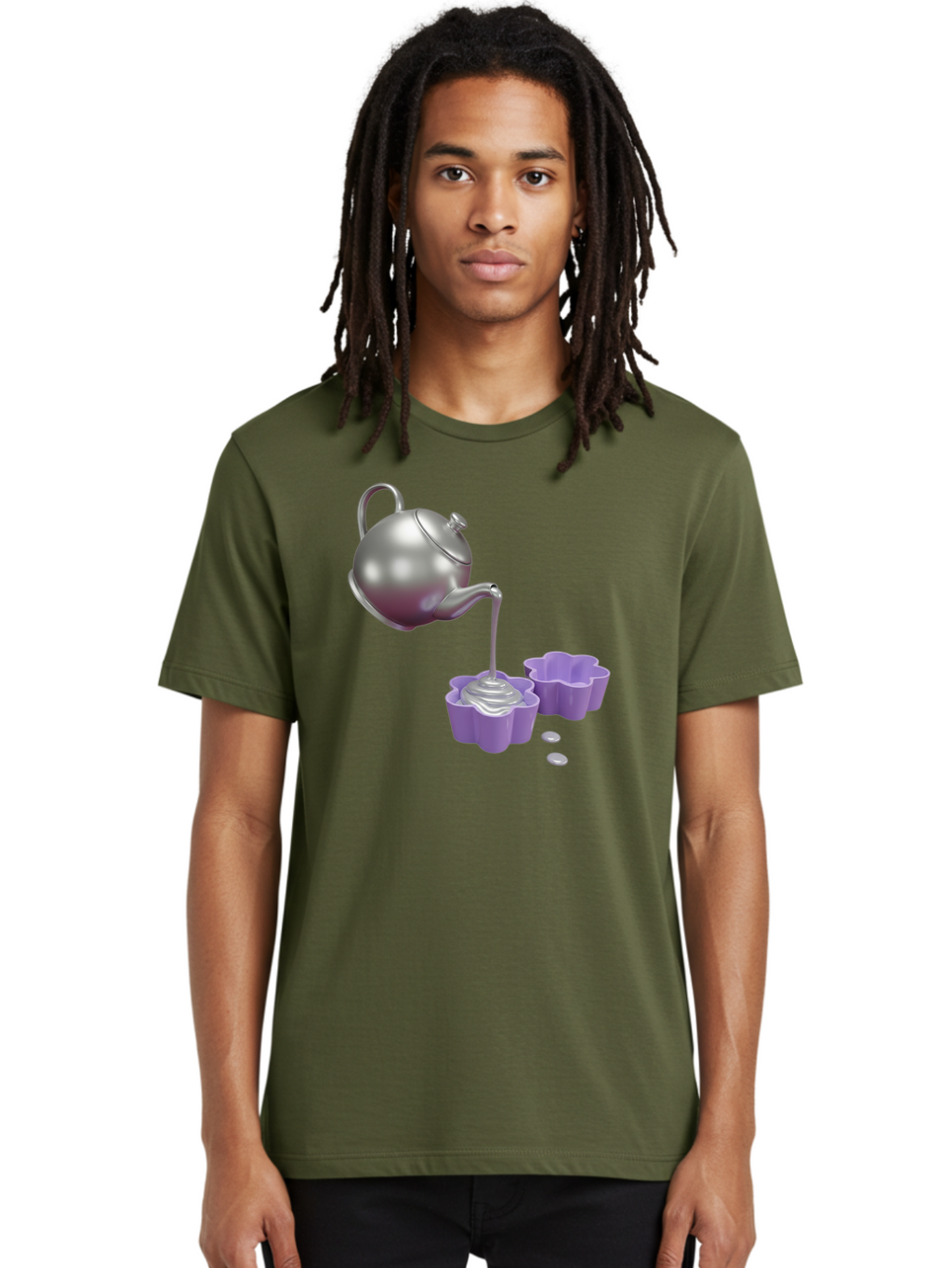 Silver-Teapot-Pouring Men'S Graphic Tee, 100% Cotton, Comfortable Casual Summer Wear, Machine Washable, Vintage Camera, Old Camera, Antique Camera, Black Camera, Classic Photography, Photography Equipment, Nostalgic Device, Film Camera, Baf506