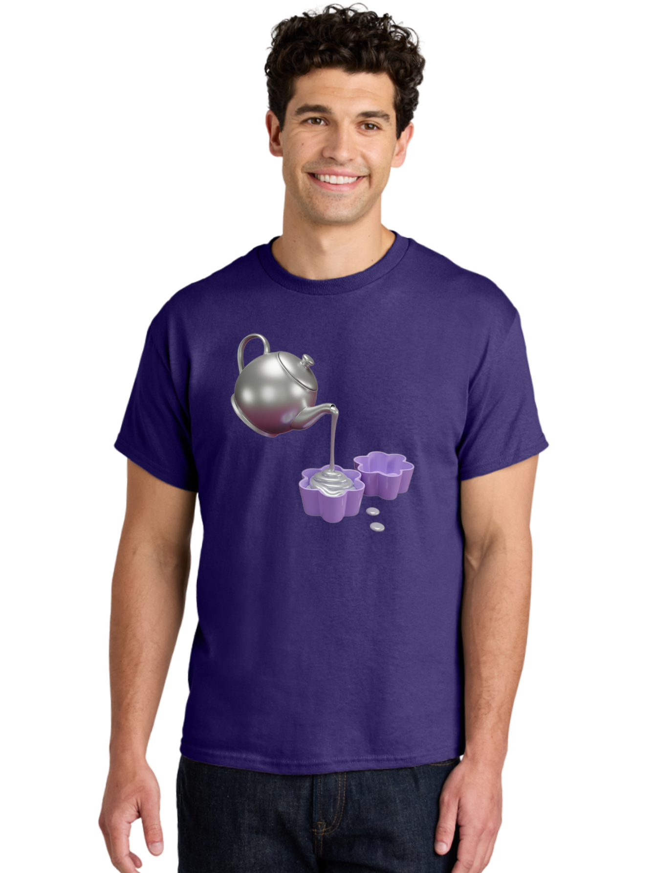 Silver-Teapot-Pouring Men'S Graphic Tee, 100% Cotton, Comfortable Casual Summer Wear, Machine Washable, Vintage Camera, Old Camera, Antique Camera, Black Camera, Classic Photography, Photography Equipment, Nostalgic Device, Film Camera, Baf506