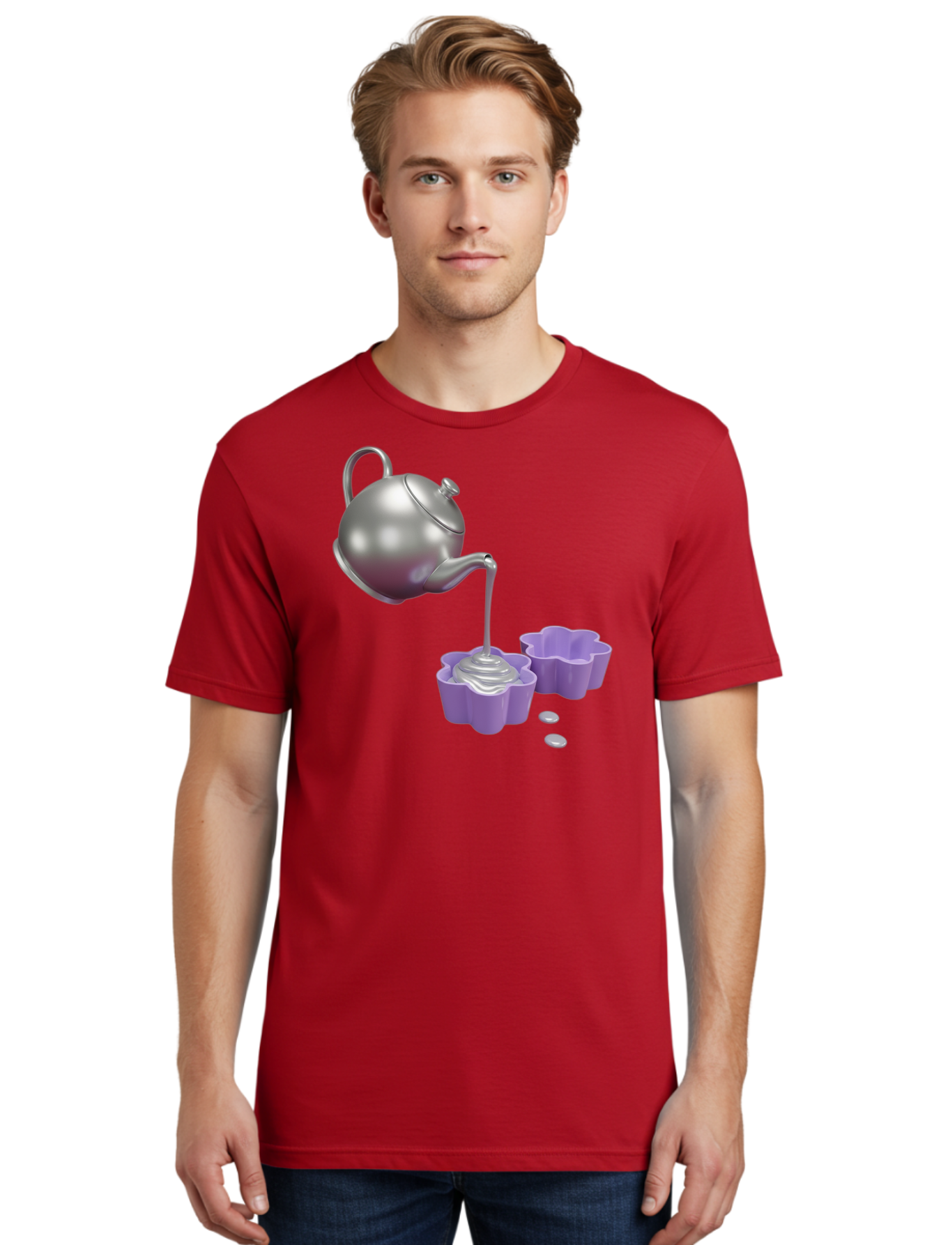 Silver-Teapot-Pouring Men'S Graphic Tee, 100% Cotton, Comfortable Casual Summer Wear, Machine Washable, Vintage Camera, Old Camera, Antique Camera, Black Camera, Classic Photography, Photography Equipment, Nostalgic Device, Film Camera, Baf506