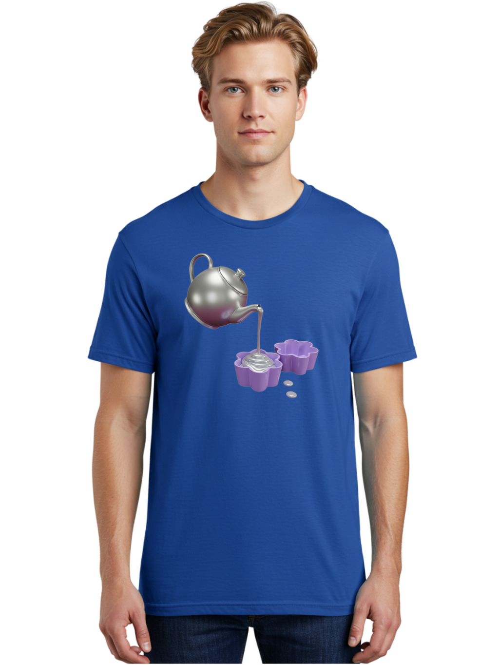 Silver-Teapot-Pouring Men'S Graphic Tee, 100% Cotton, Comfortable Casual Summer Wear, Machine Washable, Vintage Camera, Old Camera, Antique Camera, Black Camera, Classic Photography, Photography Equipment, Nostalgic Device, Film Camera, Baf506