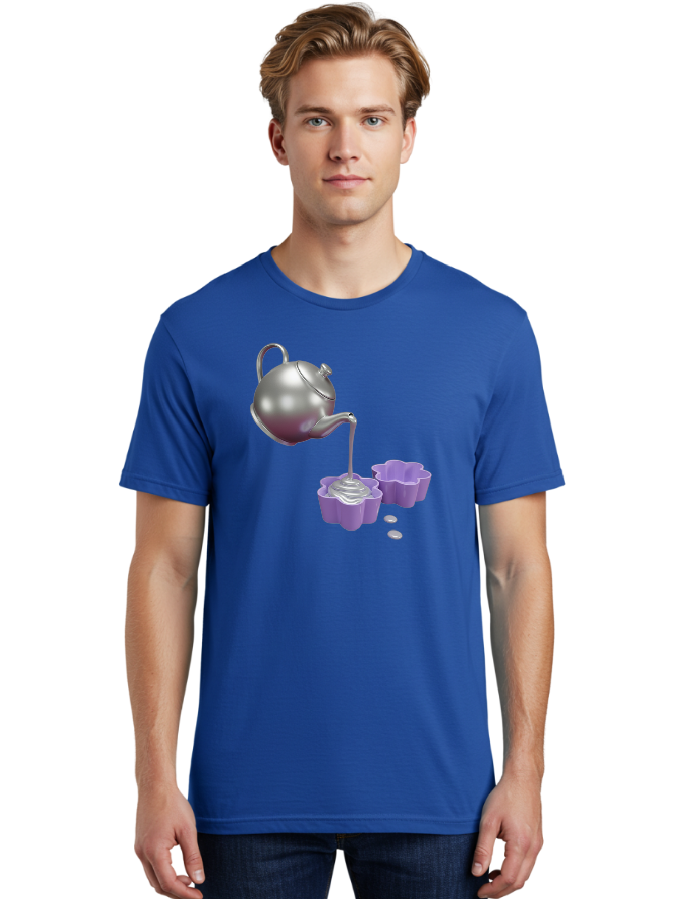 Silver-Teapot-Pouring Men'S Graphic Tee, 100% Cotton, Comfortable Casual Summer Wear, Machine Washable, Vintage Camera, Old Camera, Antique Camera, Black Camera, Classic Photography, Photography Equipment, Nostalgic Device, Film Camera, Baf506