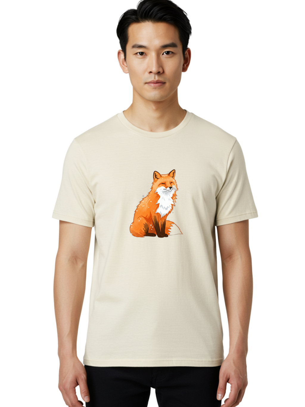 Sitting-Fox Men'S Graphic Tee, 100% Cotton, Comfortable Casual Summer Wear, Machine Washable, Vintage Camera, Old Camera, Antique Camera, Black Camera, Classic Photography, Photography Equipment, Nostalgic Device, Film Camera, Camera Art Baf507