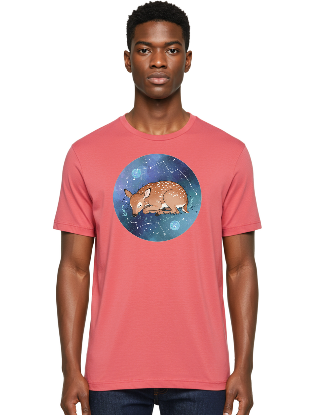 Sleeping-Fawn-1 Men'S Graphic Tee, 100% Cotton, Comfortable Casual Summer Wear, Machine Washable, Vintage Camera, Old Camera, Antique Camera, Black Camera, Classic Photography, Photography Equipment, Nostalgic Device, Film Camera, Camera Art Baf511