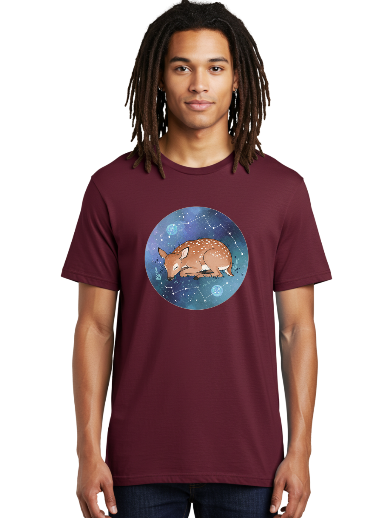 Sleeping-Fawn-1 Men'S Graphic Tee, 100% Cotton, Comfortable Casual Summer Wear, Machine Washable, Vintage Camera, Old Camera, Antique Camera, Black Camera, Classic Photography, Photography Equipment, Nostalgic Device, Film Camera, Camera Art Baf511