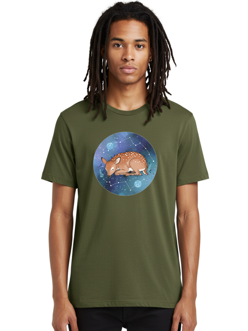 Sleeping-Fawn-1 Men'S Graphic Tee, 100% Cotton, Comfortable Casual Summer Wear, Machine Washable, Vintage Camera, Old Camera, Antique Camera, Black Camera, Classic Photography, Photography Equipment, Nostalgic Device, Film Camera, Camera Art Baf511