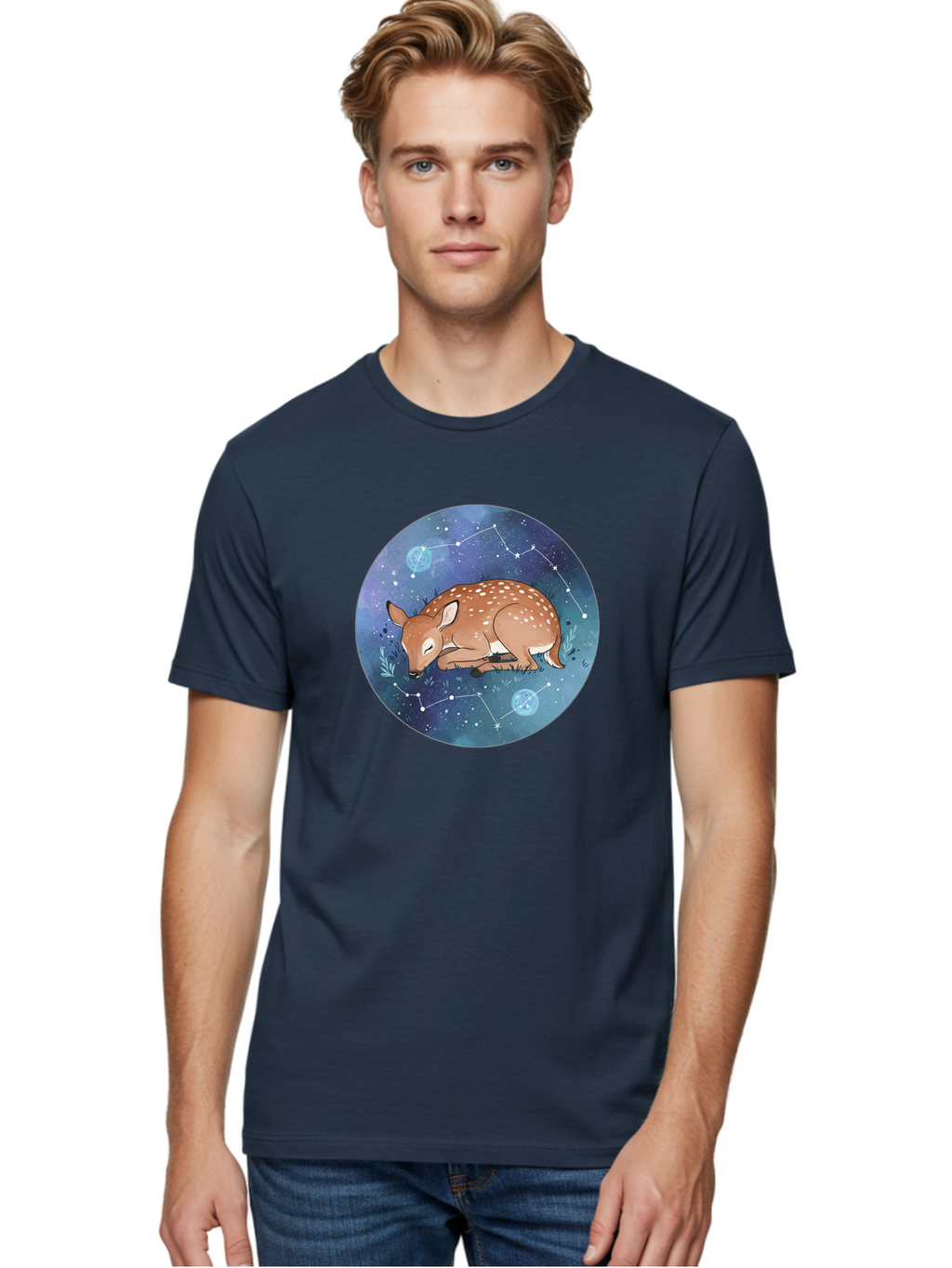 Sleeping-Fawn-1 Men'S Graphic Tee, 100% Cotton, Comfortable Casual Summer Wear, Machine Washable, Vintage Camera, Old Camera, Antique Camera, Black Camera, Classic Photography, Photography Equipment, Nostalgic Device, Film Camera, Camera Art Baf511