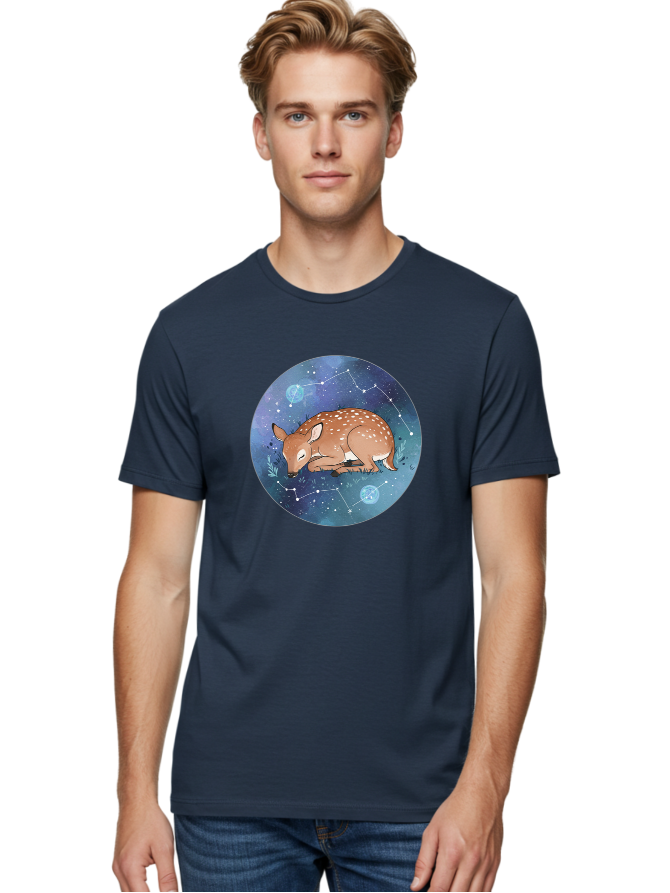 Sleeping-Fawn-1 Men'S Graphic Tee, 100% Cotton, Comfortable Casual Summer Wear, Machine Washable, Vintage Camera, Old Camera, Antique Camera, Black Camera, Classic Photography, Photography Equipment, Nostalgic Device, Film Camera, Camera Art Baf511