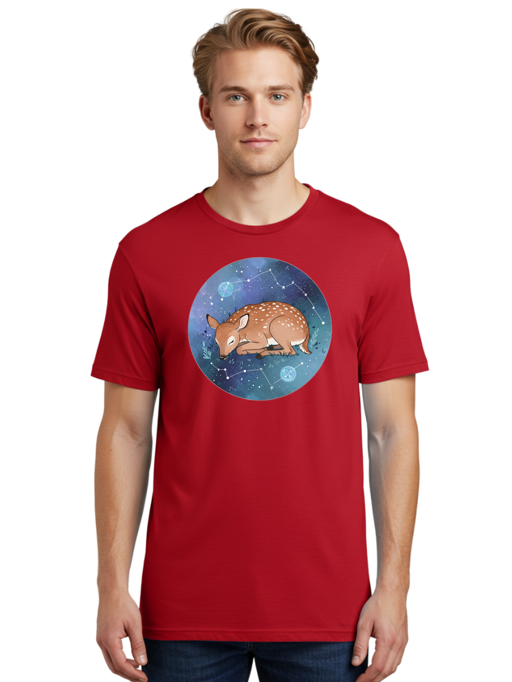 Sleeping-Fawn-1 Men'S Graphic Tee, 100% Cotton, Comfortable Casual Summer Wear, Machine Washable, Vintage Camera, Old Camera, Antique Camera, Black Camera, Classic Photography, Photography Equipment, Nostalgic Device, Film Camera, Camera Art Baf511