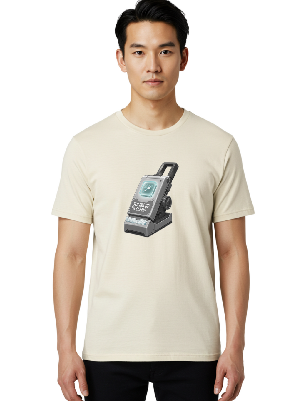 Slicing-Up-The-Clean Men'S Graphic Tee, 100% Cotton, Comfortable Casual Summer Wear, Machine Washable, Vintage Camera, Old Camera, Antique Camera, Black Camera, Classic Photography, Photography Equipment, Nostalgic Device, Film Camera, Baf513