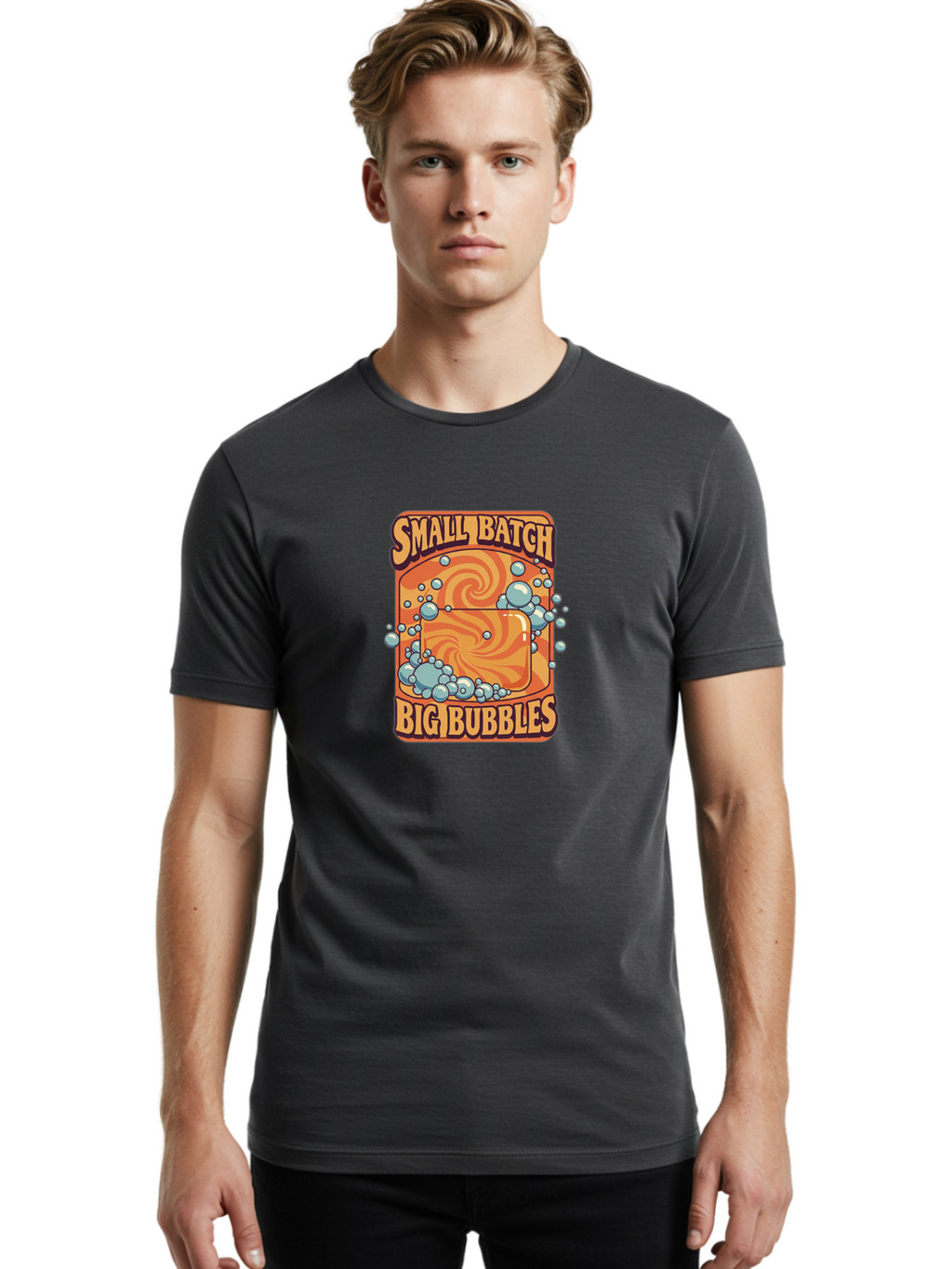 Small-Batch-Big-Bubbles Men'S Graphic Tee, 100% Cotton, Comfortable Casual Summer Wear, Machine Washable, Vintage Camera, Old Camera, Antique Camera, Black Camera, Classic Photography, Photography Equipment, Nostalgic Device, Film Camera, Baf515