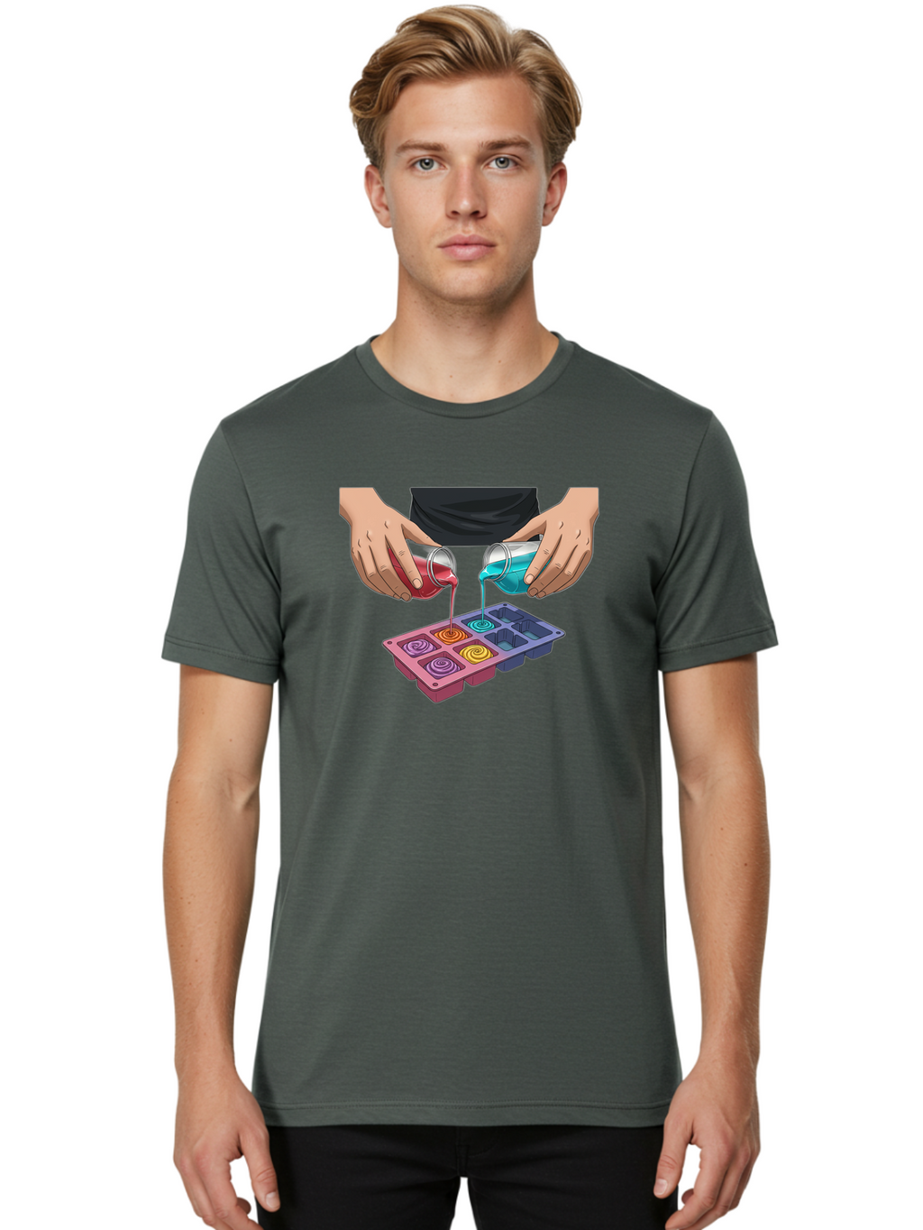 Soap-Making-1 Men'S Graphic Tee, 100% Cotton, Comfortable Casual Summer Wear, Machine Washable, Vintage Camera, Old Camera, Antique Camera, Black Camera, Classic Photography, Photography Equipment, Nostalgic Device, Film Camera, Camera Art Baf530