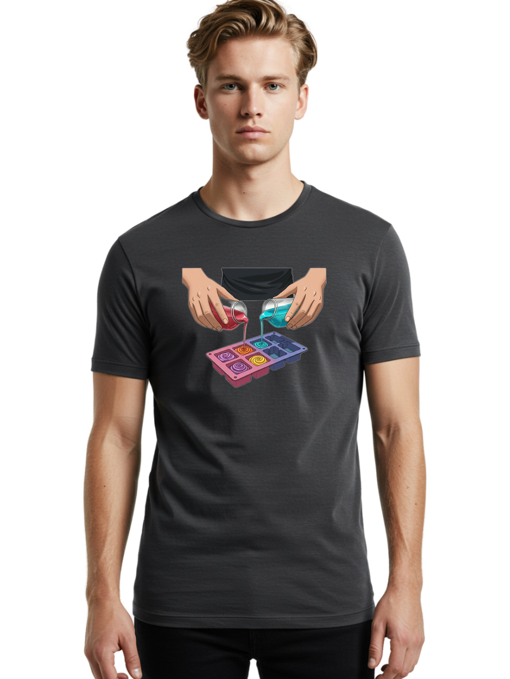 Soap-Making-1 Men'S Graphic Tee, 100% Cotton, Comfortable Casual Summer Wear, Machine Washable, Vintage Camera, Old Camera, Antique Camera, Black Camera, Classic Photography, Photography Equipment, Nostalgic Device, Film Camera, Camera Art Baf530