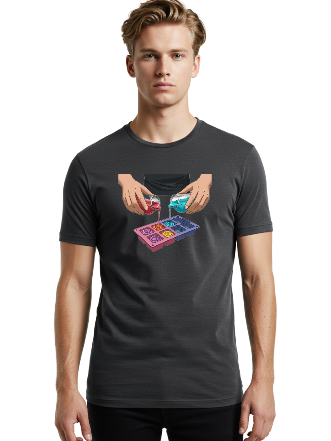 Soap-Making-1 Men'S Graphic Tee, 100% Cotton, Comfortable Casual Summer Wear, Machine Washable, Vintage Camera, Old Camera, Antique Camera, Black Camera, Classic Photography, Photography Equipment, Nostalgic Device, Film Camera, Camera Art Baf530