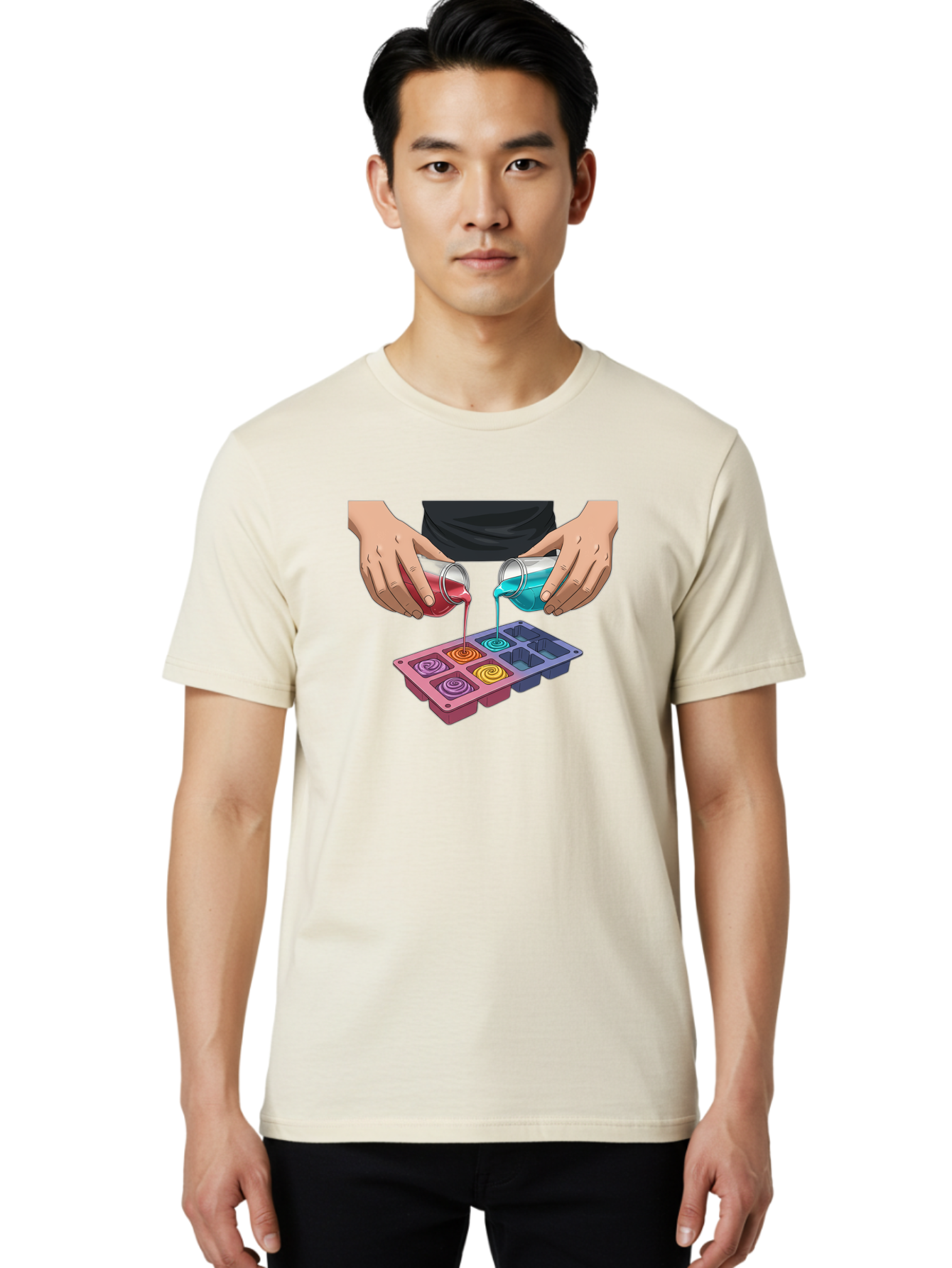 Soap-Making-1 Men'S Graphic Tee, 100% Cotton, Comfortable Casual Summer Wear, Machine Washable, Vintage Camera, Old Camera, Antique Camera, Black Camera, Classic Photography, Photography Equipment, Nostalgic Device, Film Camera, Camera Art Baf530