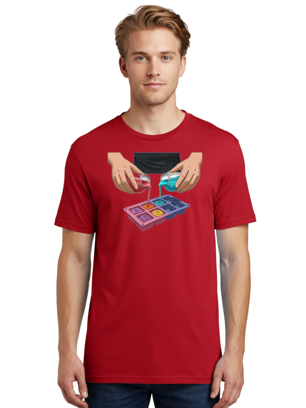 Soap-Making-1 Men'S Graphic Tee, 100% Cotton, Comfortable Casual Summer Wear, Machine Washable, Vintage Camera, Old Camera, Antique Camera, Black Camera, Classic Photography, Photography Equipment, Nostalgic Device, Film Camera, Camera Art Baf530