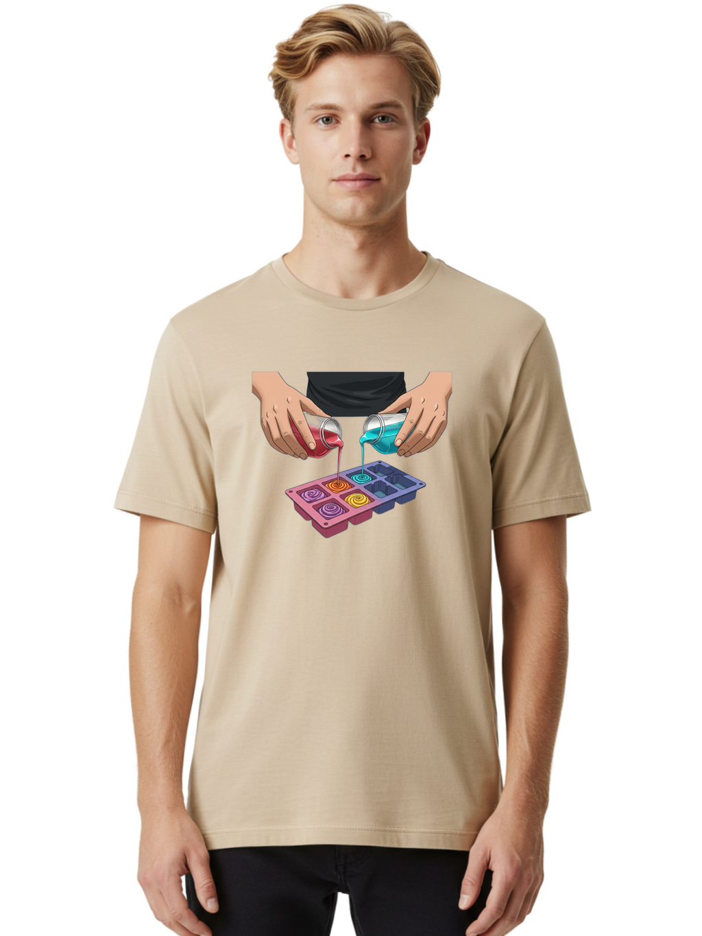 Soap-Making-1 Men'S Graphic Tee, 100% Cotton, Comfortable Casual Summer Wear, Machine Washable, Vintage Camera, Old Camera, Antique Camera, Black Camera, Classic Photography, Photography Equipment, Nostalgic Device, Film Camera, Camera Art Baf530
