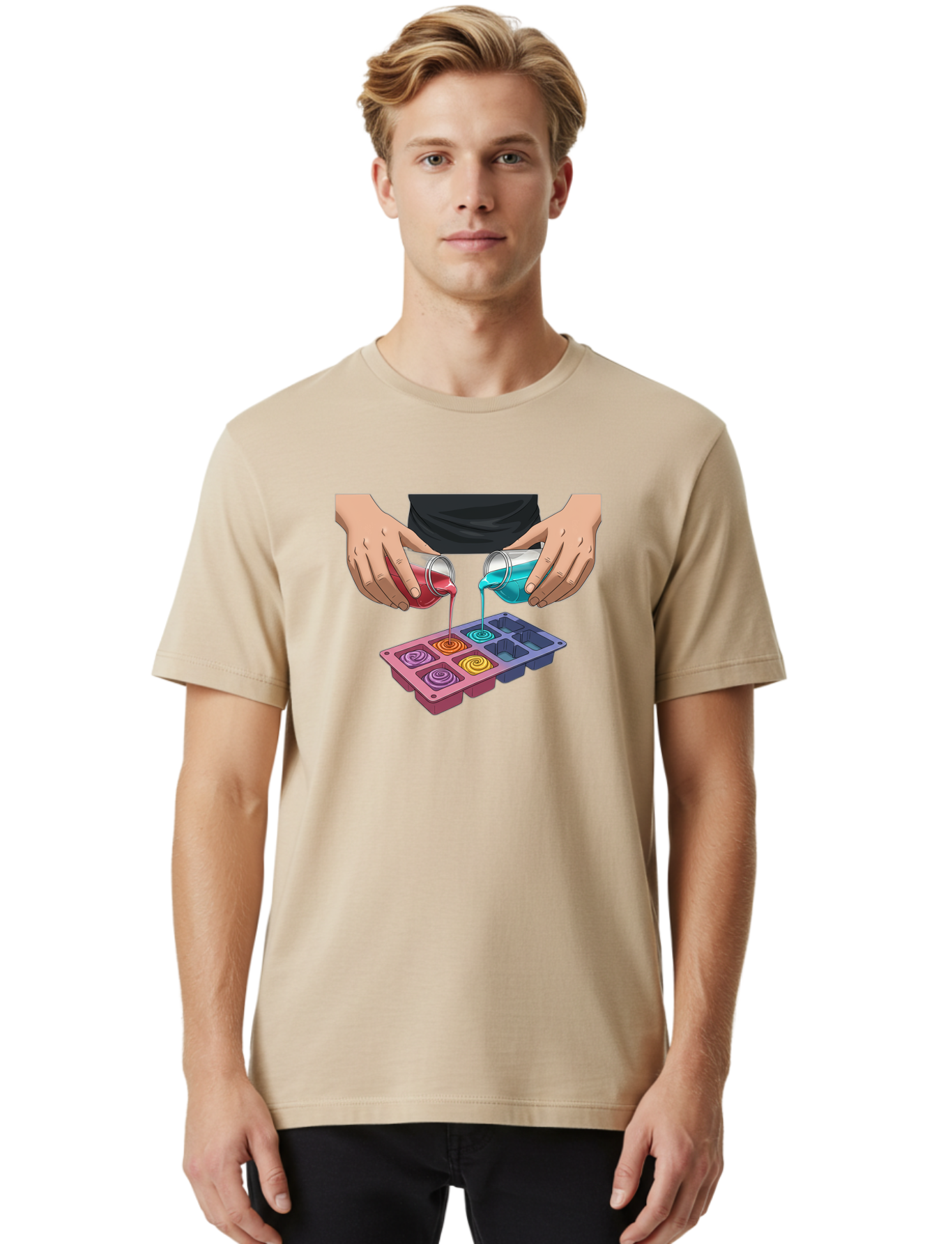 Soap-Making-1 Men'S Graphic Tee, 100% Cotton, Comfortable Casual Summer Wear, Machine Washable, Vintage Camera, Old Camera, Antique Camera, Black Camera, Classic Photography, Photography Equipment, Nostalgic Device, Film Camera, Camera Art Baf530