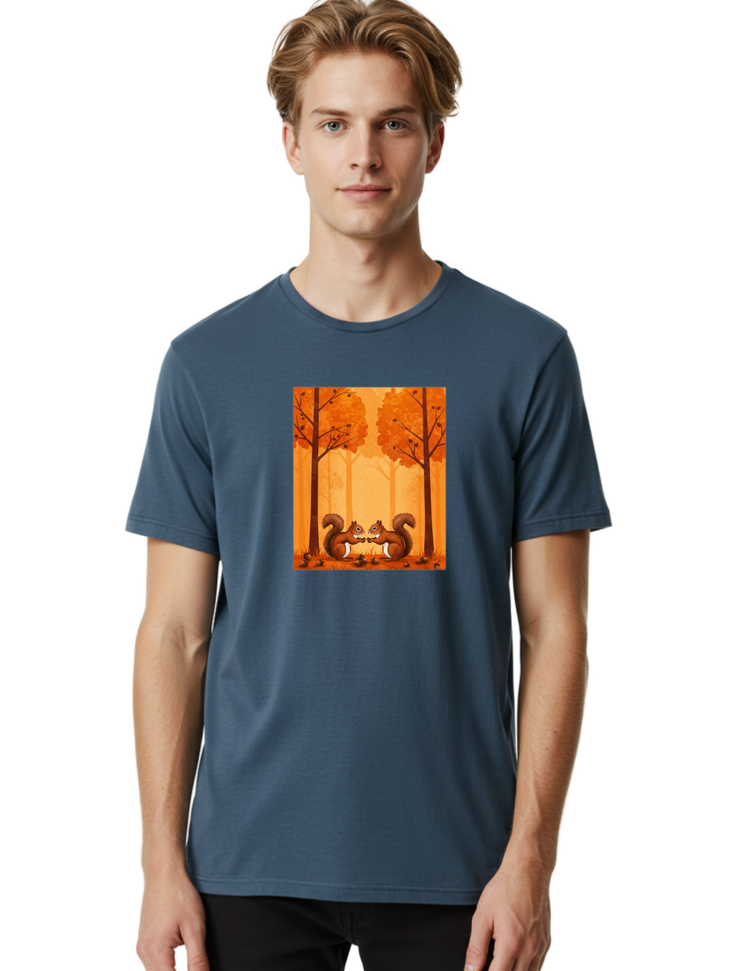 Squirrels-In-Forest Men'S Graphic Tee, 100% Cotton, Comfortable Casual Summer Wear, Machine Washable, Vintage Camera, Old Camera, Antique Camera, Black Camera, Classic Photography, Photography Equipment, Nostalgic Device, Film Camera, Baf539