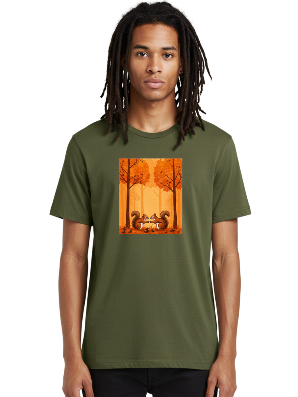 Squirrels-In-Forest Men'S Graphic Tee, 100% Cotton, Comfortable Casual Summer Wear, Machine Washable, Vintage Camera, Old Camera, Antique Camera, Black Camera, Classic Photography, Photography Equipment, Nostalgic Device, Film Camera, Baf539