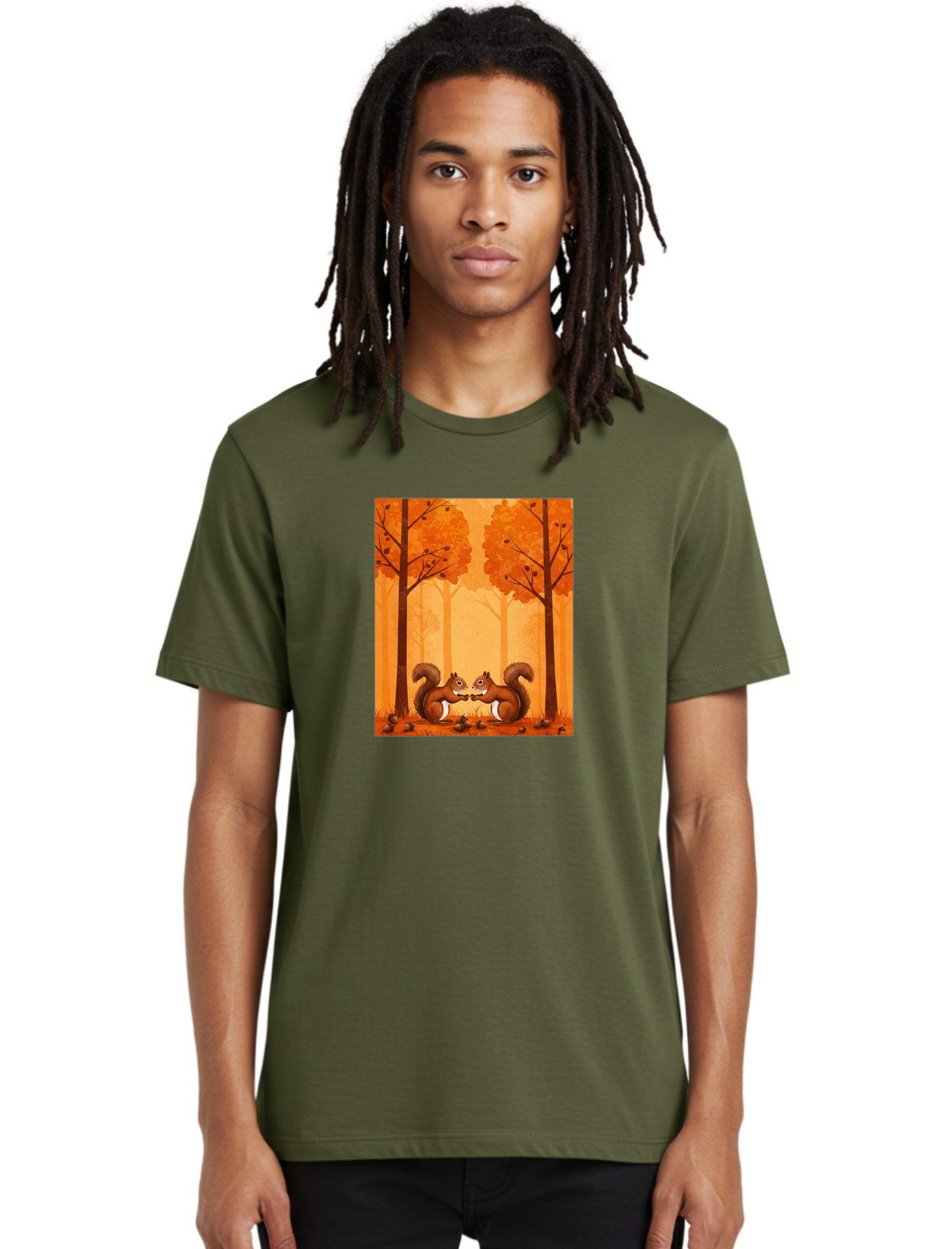 Squirrels-In-Forest Men'S Graphic Tee, 100% Cotton, Comfortable Casual Summer Wear, Machine Washable, Vintage Camera, Old Camera, Antique Camera, Black Camera, Classic Photography, Photography Equipment, Nostalgic Device, Film Camera, Baf539