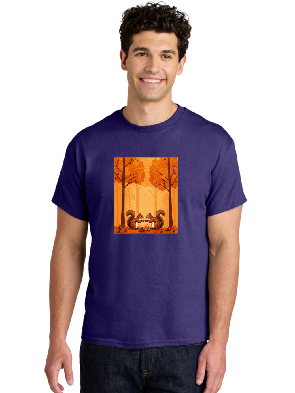Squirrels-In-Forest Men'S Graphic Tee, 100% Cotton, Comfortable Casual Summer Wear, Machine Washable, Vintage Camera, Old Camera, Antique Camera, Black Camera, Classic Photography, Photography Equipment, Nostalgic Device, Film Camera, Baf539