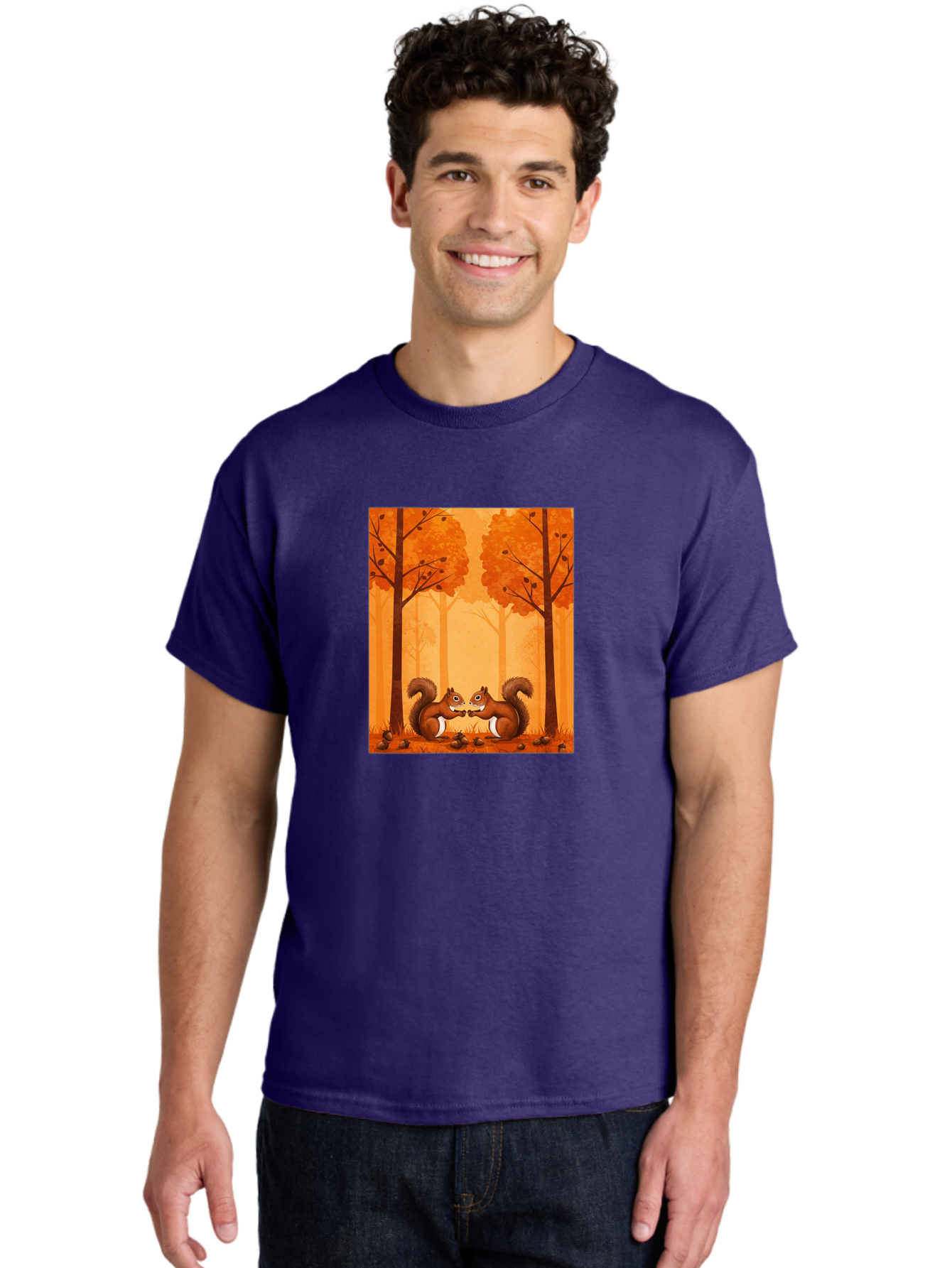 Squirrels-In-Forest Men'S Graphic Tee, 100% Cotton, Comfortable Casual Summer Wear, Machine Washable, Vintage Camera, Old Camera, Antique Camera, Black Camera, Classic Photography, Photography Equipment, Nostalgic Device, Film Camera, Baf539