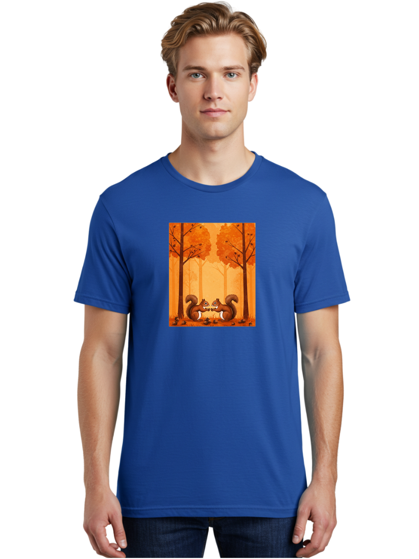 Squirrels-In-Forest Men'S Graphic Tee, 100% Cotton, Comfortable Casual Summer Wear, Machine Washable, Vintage Camera, Old Camera, Antique Camera, Black Camera, Classic Photography, Photography Equipment, Nostalgic Device, Film Camera, Baf539