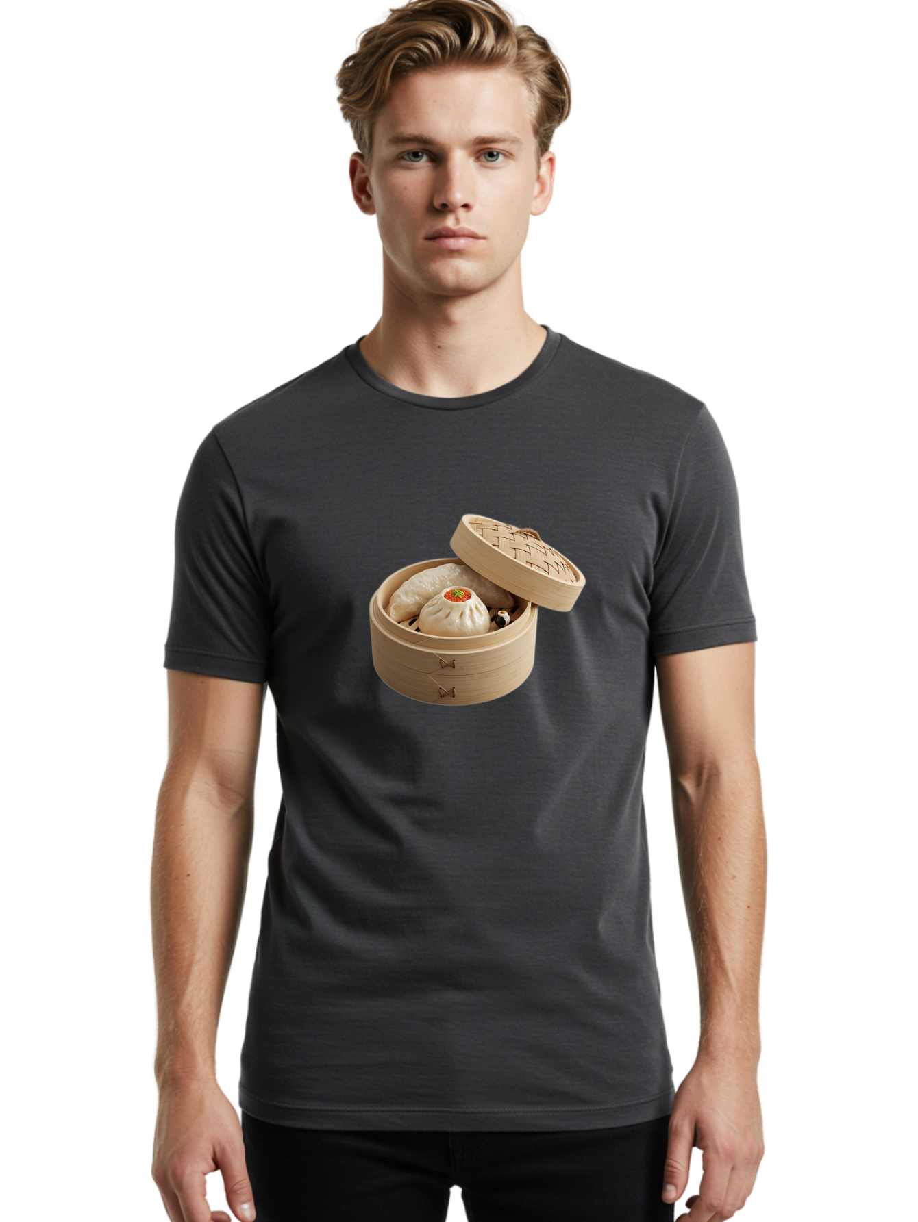 Steamed-Dumplings-2 Men'S Graphic Tee, 100% Cotton, Comfortable Casual Summer Wear, Machine Washable, Vintage Camera, Old Camera, Antique Camera, Black Camera, Classic Photography, Photography Equipment, Nostalgic Device, Film Camera, Baf543