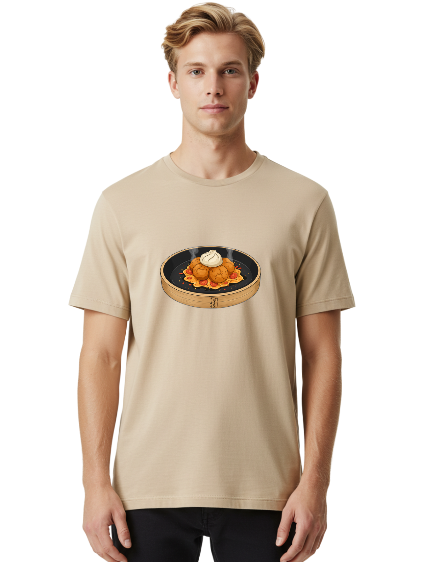 Steamed-Dumplings Men'S Graphic Tee, 100% Cotton, Comfortable Casual Summer Wear, Machine Washable, Vintage Camera, Old Camera, Antique Camera, Black Camera, Classic Photography, Photography Equipment, Nostalgic Device, Film Camera, Camera Art Baf544