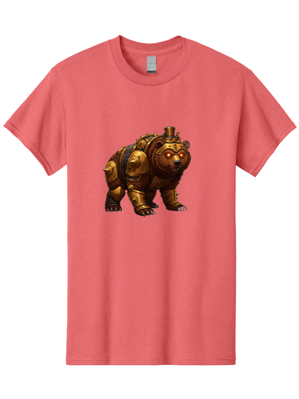 Steampunk-Bear-1 Men'S Graphic Tee, 100% Cotton, Comfortable Casual Summer Wear, Machine Washable, Vintage Camera, Old Camera, Antique Camera, Black Camera, Classic Photography, Photography Equipment, Nostalgic Device, Film Camera, Camera Art Baf545