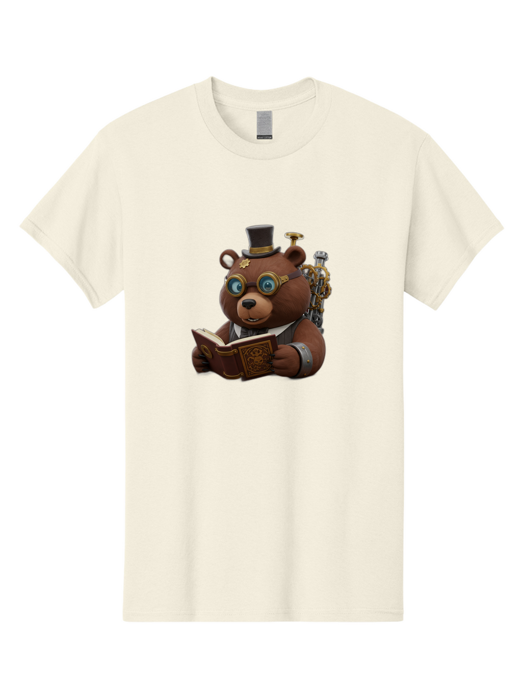 Steampunk-Bear Men'S Graphic Tee, 100% Cotton, Comfortable Casual Summer Wear, Machine Washable, Vintage Camera, Old Camera, Antique Camera, Black Camera, Classic Photography, Photography Equipment, Nostalgic Device, Film Camera, Camera Art Baf546