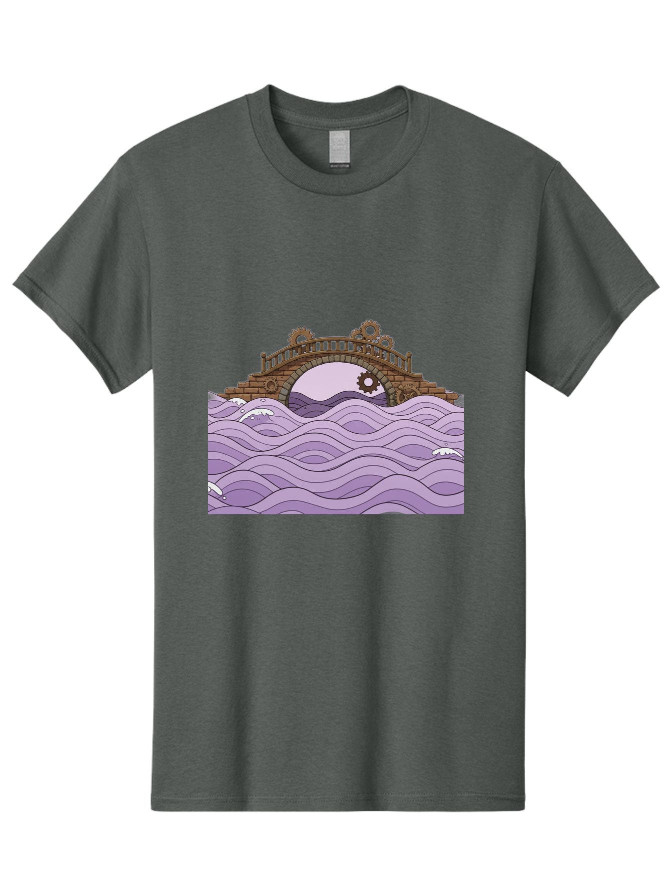 Steampunk-Bridge Men'S Graphic Tee, 100% Cotton, Comfortable Casual Summer Wear, Machine Washable, Vintage Camera, Old Camera, Antique Camera, Black Camera, Classic Photography, Photography Equipment, Nostalgic Device, Film Camera, Camera Art Baf547