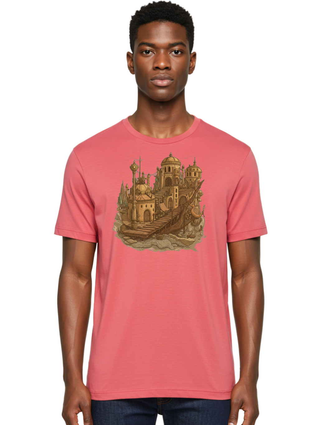 Steampunk-Castle Men'S Graphic Tee, 100% Cotton, Comfortable Casual Summer Wear, Machine Washable, Vintage Camera, Old Camera, Antique Camera, Black Camera, Classic Photography, Photography Equipment, Nostalgic Device, Film Camera, Camera Art Baf548