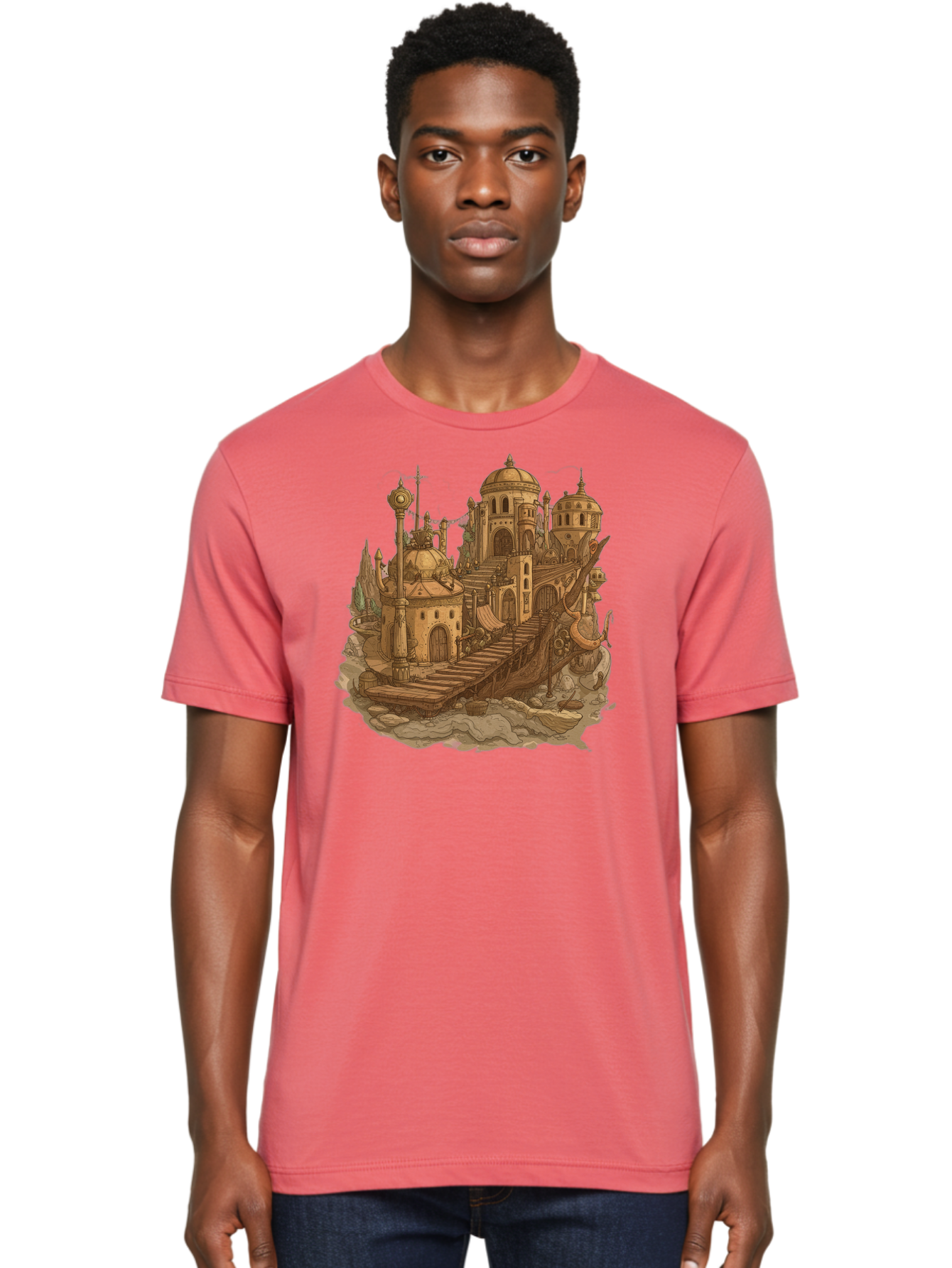 Steampunk-Castle Men'S Graphic Tee, 100% Cotton, Comfortable Casual Summer Wear, Machine Washable, Vintage Camera, Old Camera, Antique Camera, Black Camera, Classic Photography, Photography Equipment, Nostalgic Device, Film Camera, Camera Art Baf548