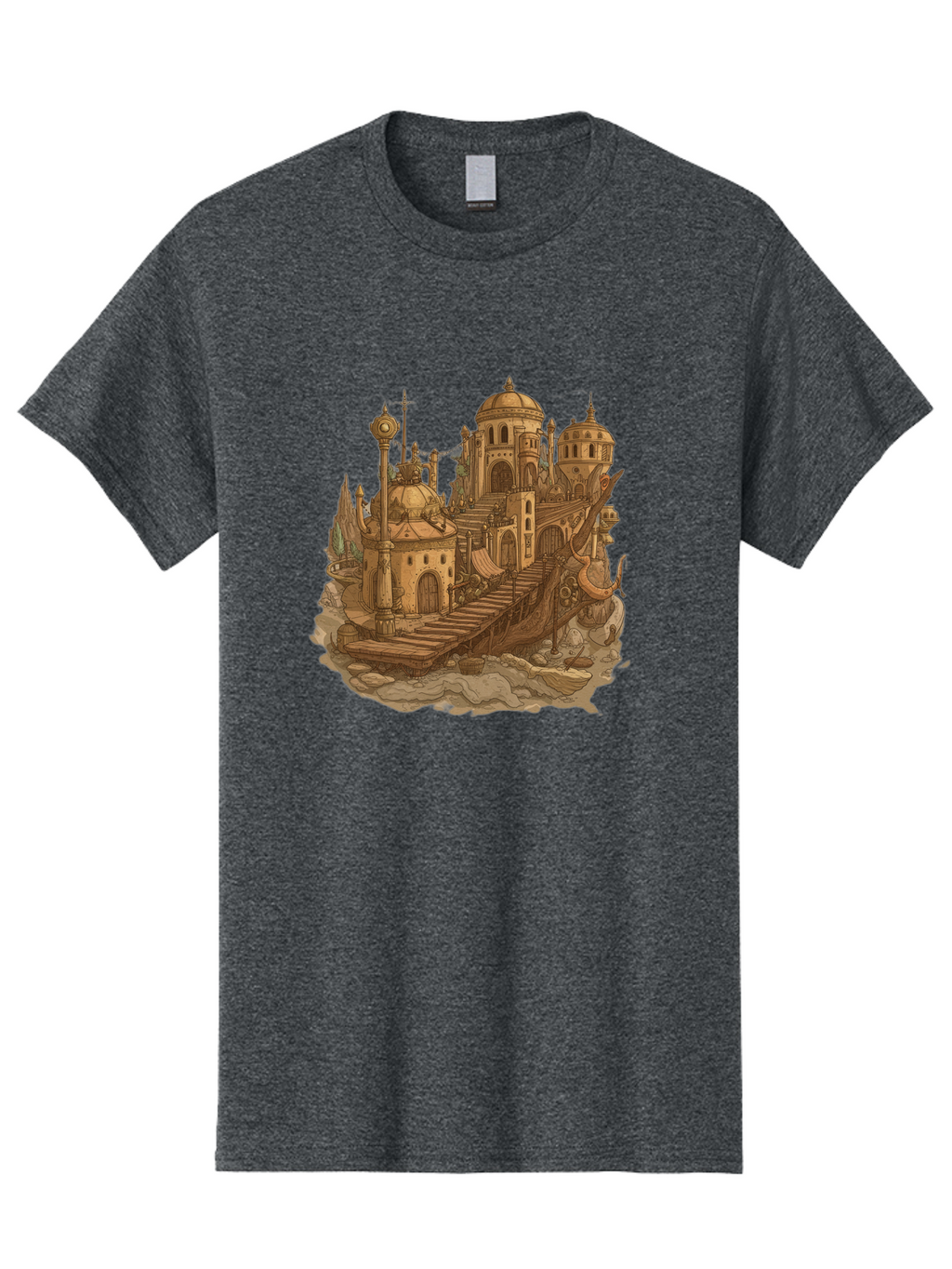 Steampunk-Castle Men'S Graphic Tee, 100% Cotton, Comfortable Casual Summer Wear, Machine Washable, Vintage Camera, Old Camera, Antique Camera, Black Camera, Classic Photography, Photography Equipment, Nostalgic Device, Film Camera, Camera Art Baf548