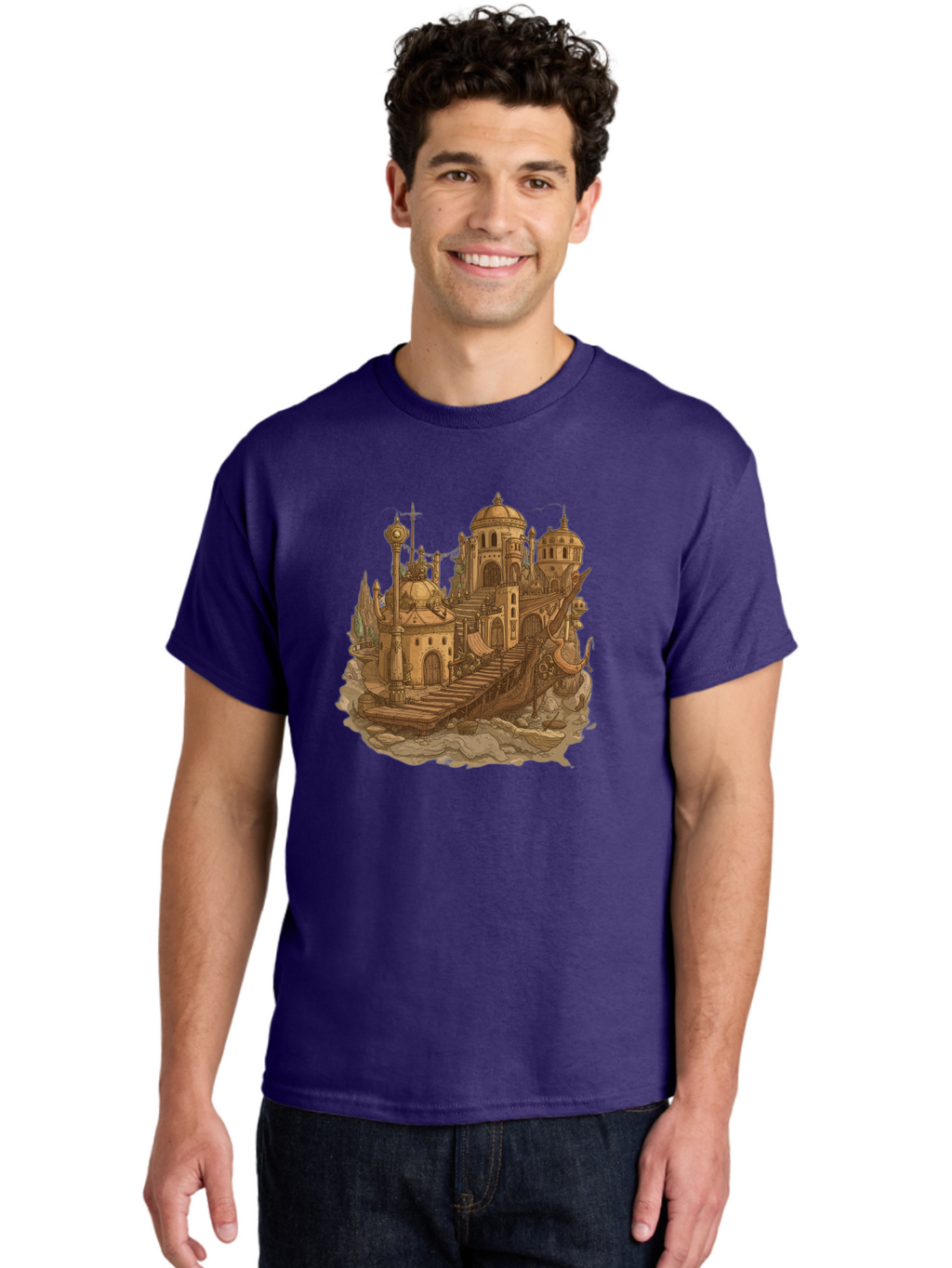 Steampunk-Castle Men'S Graphic Tee, 100% Cotton, Comfortable Casual Summer Wear, Machine Washable, Vintage Camera, Old Camera, Antique Camera, Black Camera, Classic Photography, Photography Equipment, Nostalgic Device, Film Camera, Camera Art Baf548