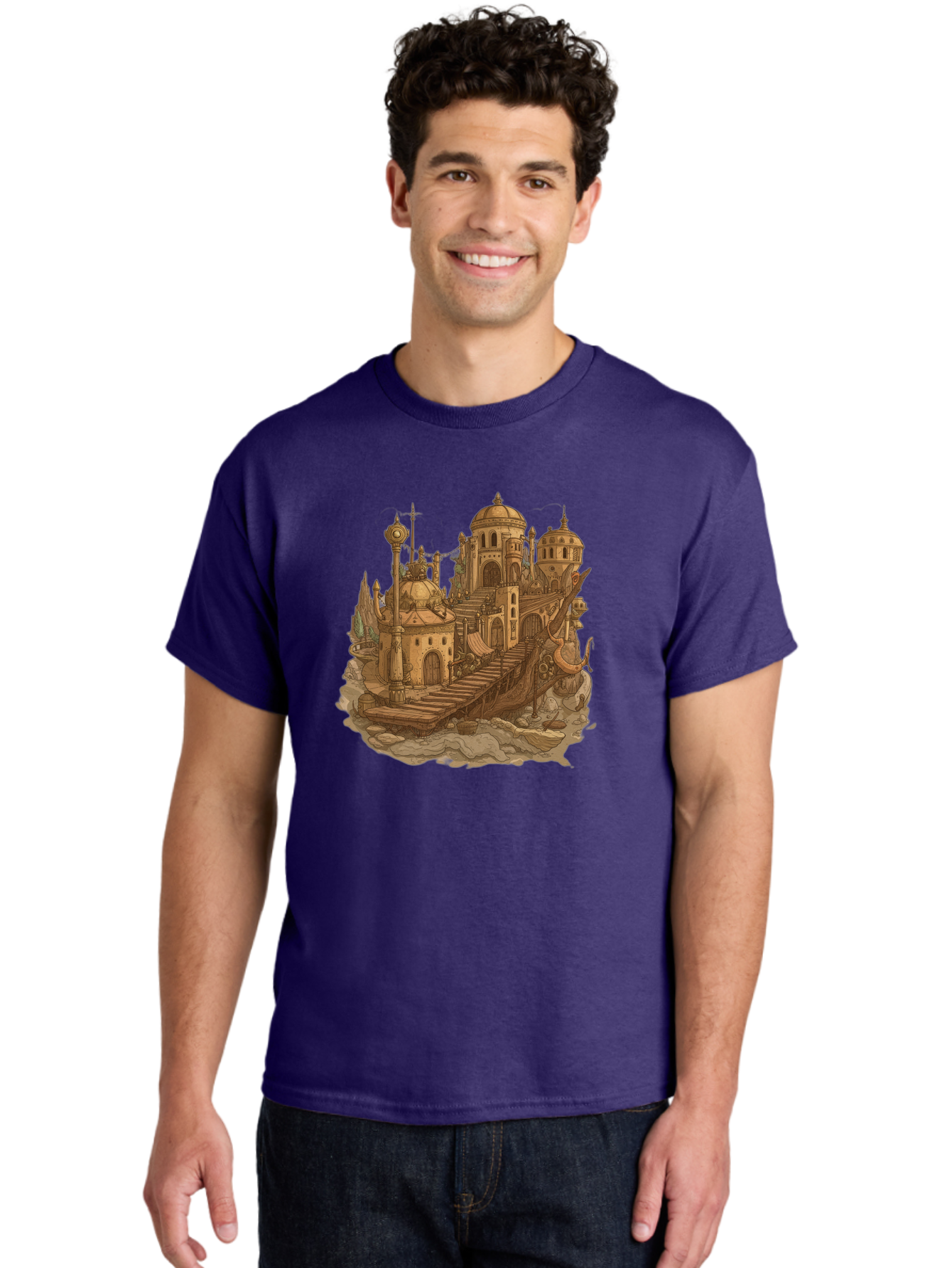 Steampunk-Castle Men'S Graphic Tee, 100% Cotton, Comfortable Casual Summer Wear, Machine Washable, Vintage Camera, Old Camera, Antique Camera, Black Camera, Classic Photography, Photography Equipment, Nostalgic Device, Film Camera, Camera Art Baf548