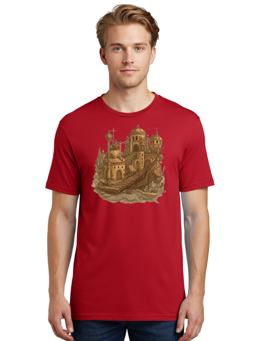 Steampunk-Castle Men'S Graphic Tee, 100% Cotton, Comfortable Casual Summer Wear, Machine Washable, Vintage Camera, Old Camera, Antique Camera, Black Camera, Classic Photography, Photography Equipment, Nostalgic Device, Film Camera, Camera Art Baf548