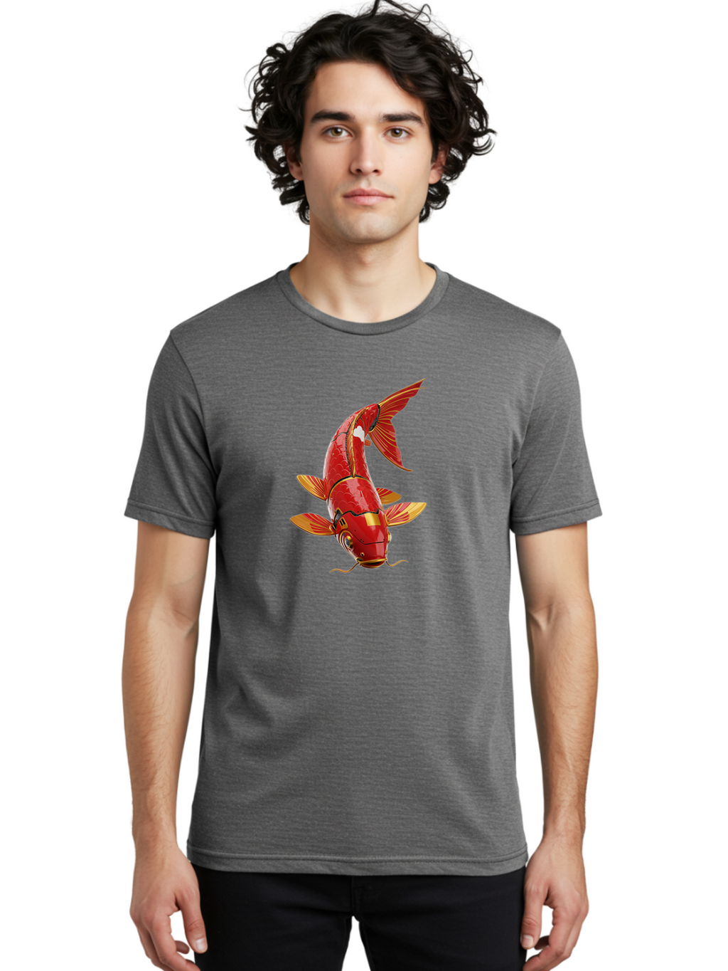 Steampunk-Koi-Fish Men'S Graphic Tee, 100% Cotton, Comfortable Casual Summer Wear, Machine Washable, Vintage Camera, Old Camera, Antique Camera, Black Camera, Classic Photography, Photography Equipment, Nostalgic Device, Film Camera, Baf549