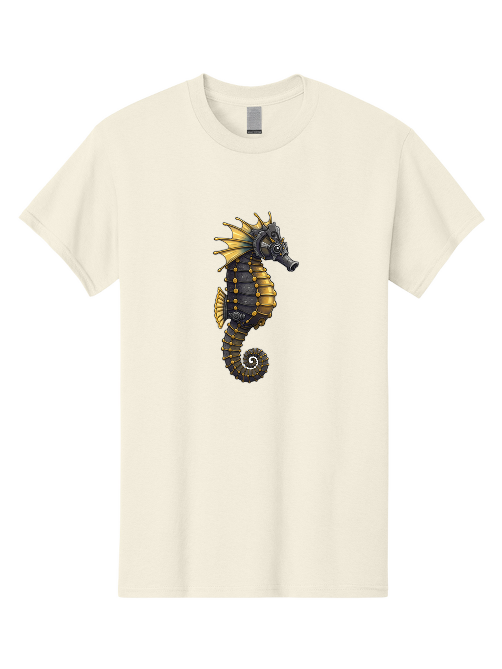 Steampunk-Seahorse Men'S Graphic Tee, 100% Cotton, Comfortable Casual Summer Wear, Machine Washable, Vintage Camera, Old Camera, Antique Camera, Black Camera, Classic Photography, Photography Equipment, Nostalgic Device, Film Camera, Baf550