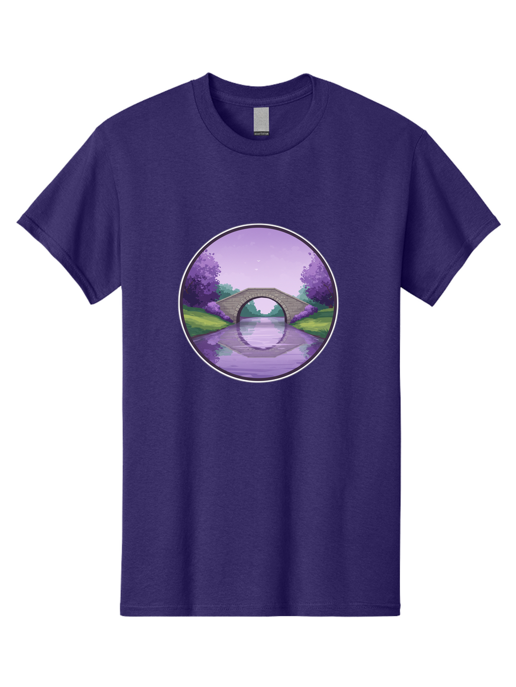 Stone-Bridge-At-Dusk Men'S Graphic Tee, 100% Cotton, Comfortable Casual Summer Wear, Machine Washable, Vintage Camera, Old Camera, Antique Camera, Black Camera, Classic Photography, Photography Equipment, Nostalgic Device, Film Camera, Baf553