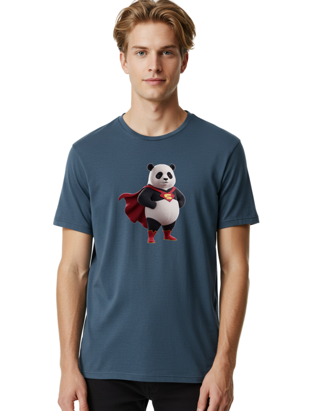 Superman-Panda Men'S Graphic Tee, 100% Cotton, Comfortable Casual Summer Wear, Machine Washable, Vintage Camera, Old Camera, Antique Camera, Black Camera, Classic Photography, Photography Equipment, Nostalgic Device, Film Camera, Camera Art Baf558