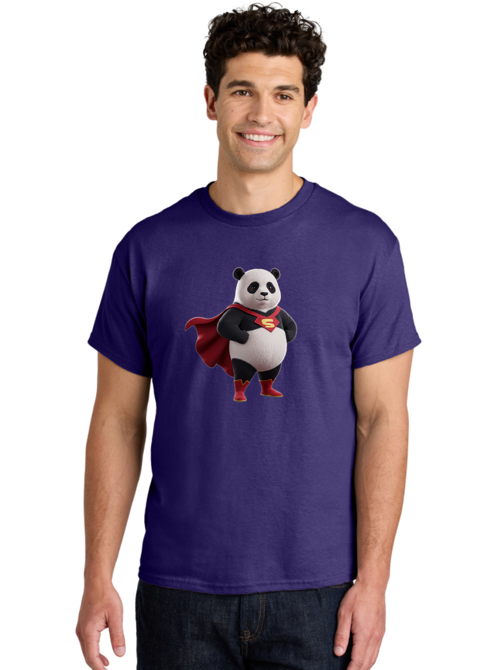 Superman-Panda Men'S Graphic Tee, 100% Cotton, Comfortable Casual Summer Wear, Machine Washable, Vintage Camera, Old Camera, Antique Camera, Black Camera, Classic Photography, Photography Equipment, Nostalgic Device, Film Camera, Camera Art Baf558