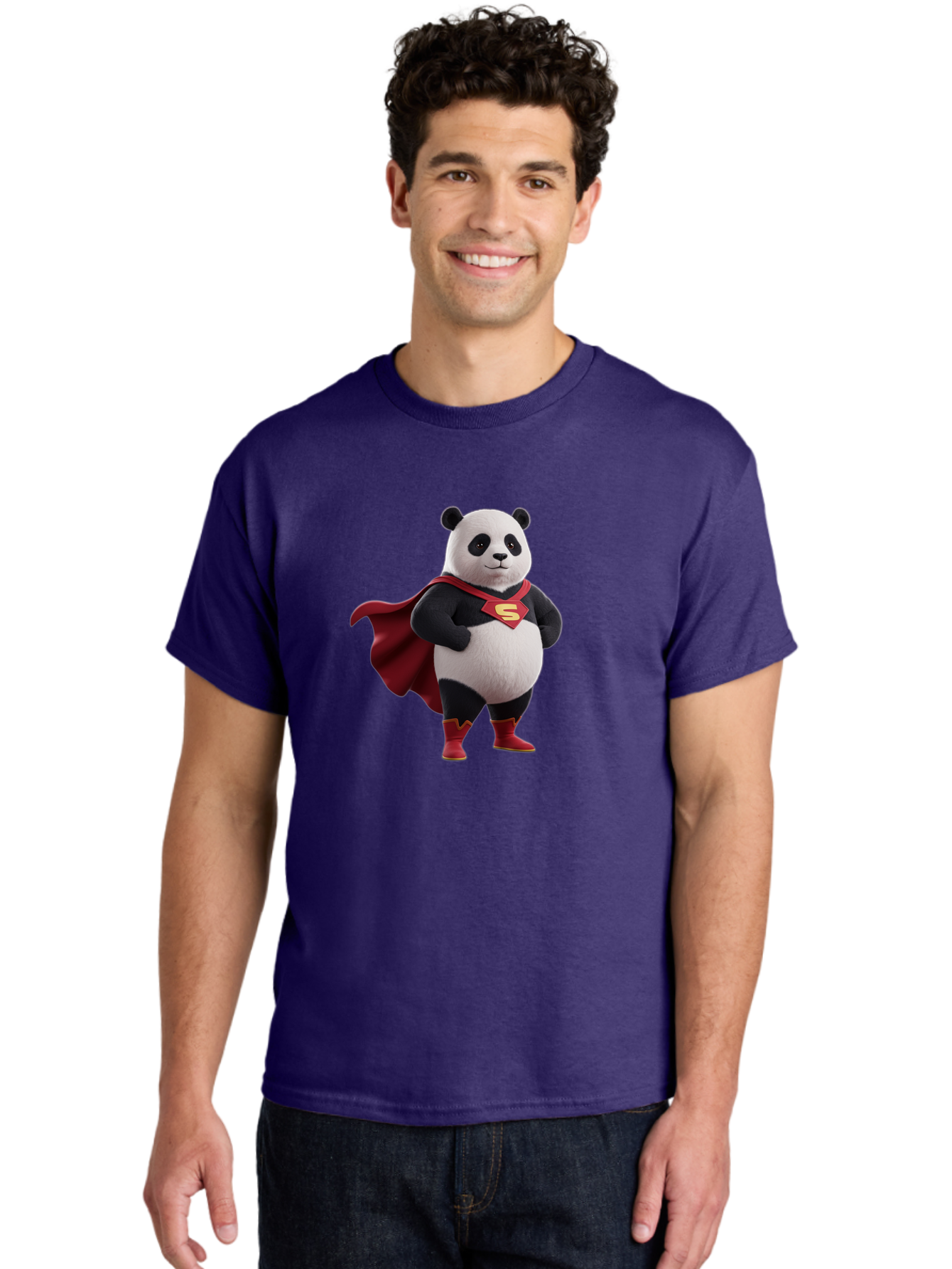 Superman-Panda Men'S Graphic Tee, 100% Cotton, Comfortable Casual Summer Wear, Machine Washable, Vintage Camera, Old Camera, Antique Camera, Black Camera, Classic Photography, Photography Equipment, Nostalgic Device, Film Camera, Camera Art Baf558
